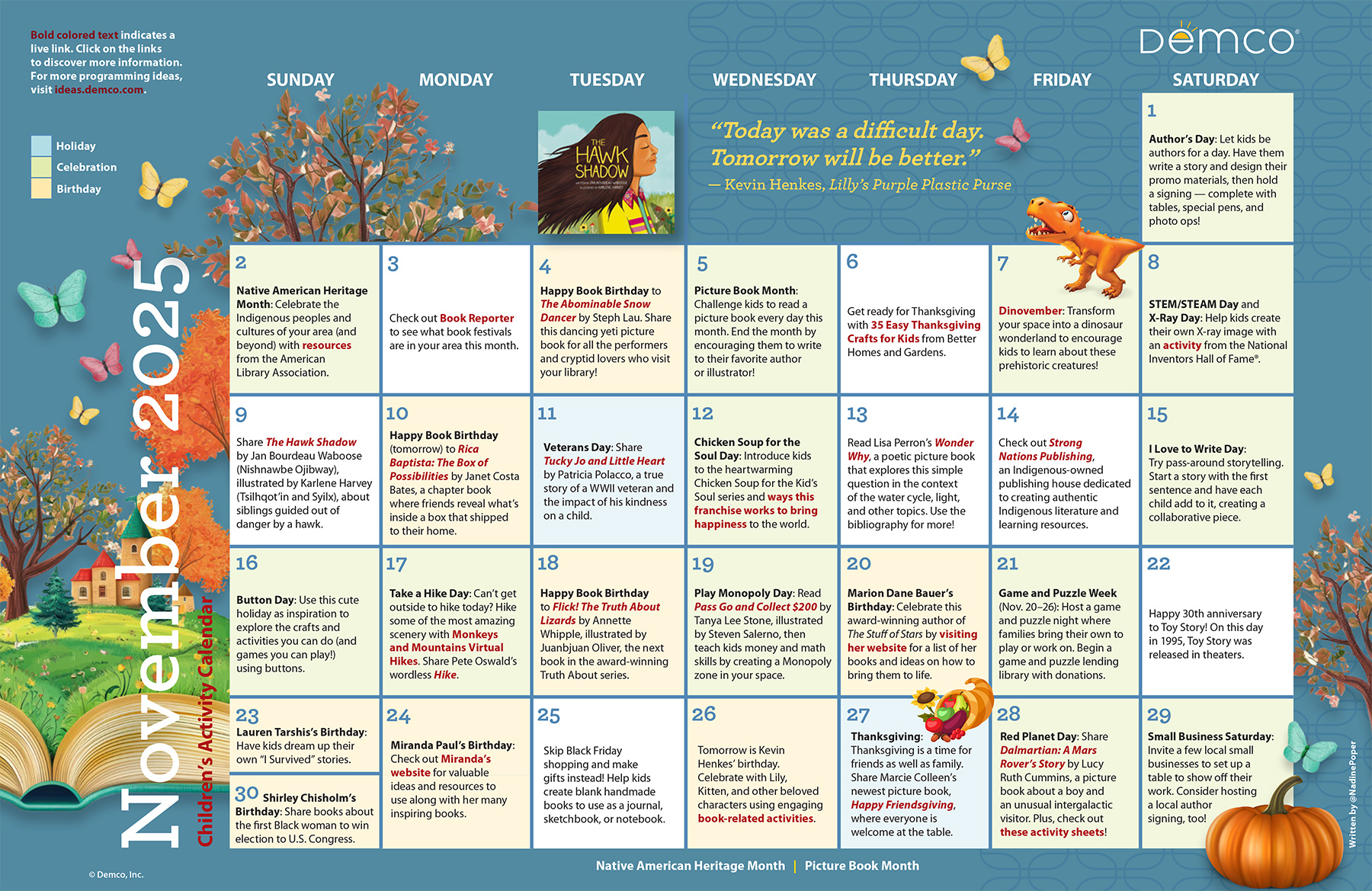 Children'S Activity Calendar: November 2025 with November Calendar 2025 Ideas