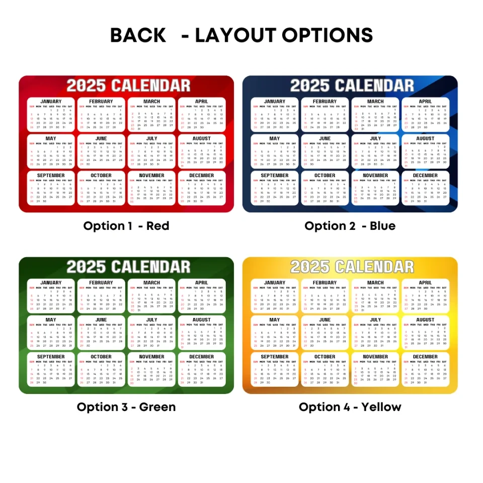 Customized 2025 Pocket Calendar | Waterproof | Glossy Material with November Calendar 2025 Waterproof