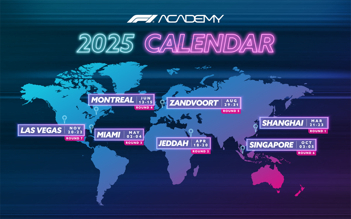 F1 Academy Unveils 2025 Calendar throughout Las Vegas Calendar November 2025