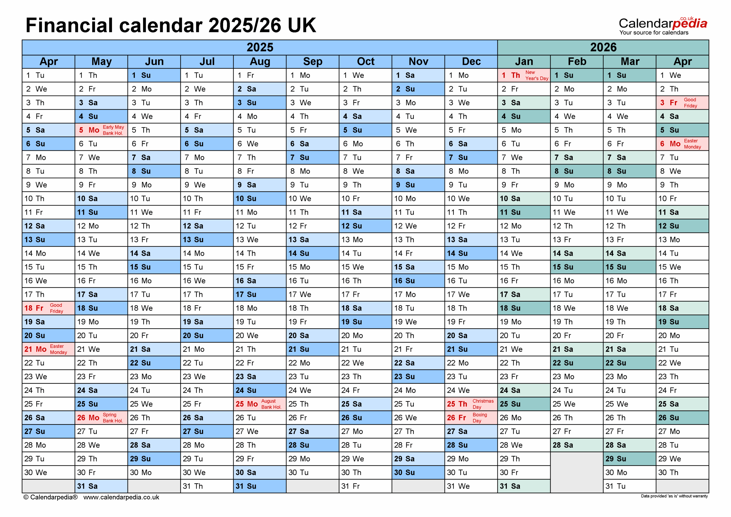 Financial Calendars 2025/26 Uk In Pdf Format pertaining to Economic Calendar November 2025