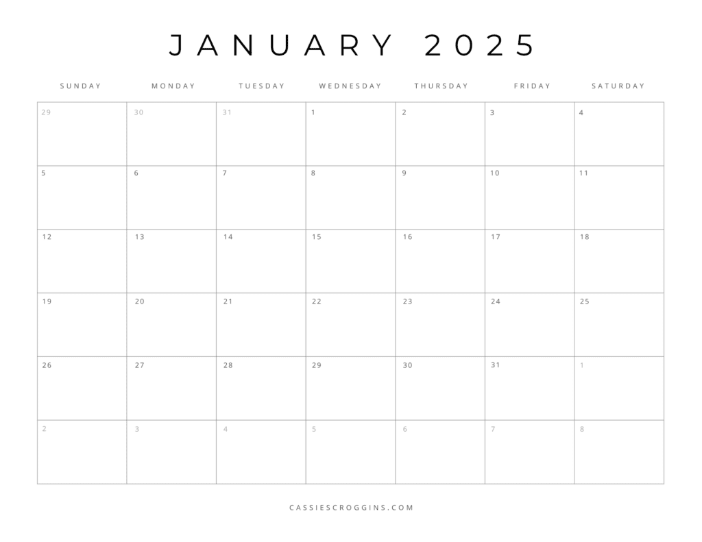 Free Printable 2025 Blank Calendar Templates (All 12 Months) intended for November Calendar 2025 Blank