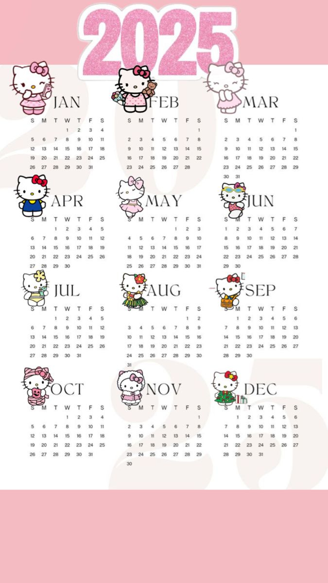 Hellokitty #Calendrier #2025 with regard to Sanrio Calendar 2025 November
