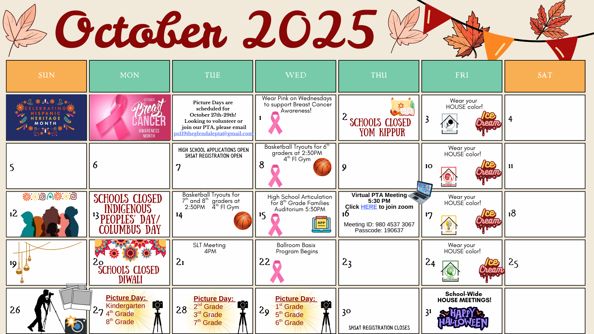 Home - Monthly Calendar - P.s./I.s. #119 The Glendale throughout Nyc Calendar of Events November 2025