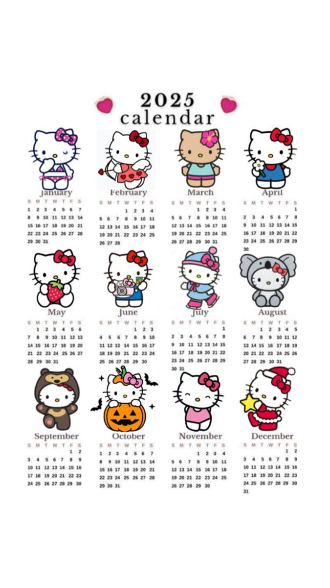 Kalendarz 2025 Z Sanrio within Sanrio Calendar November 2025