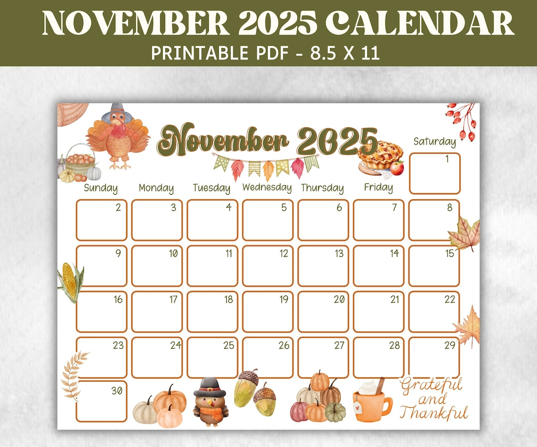 Kids November 2025 Calendar, Printable 2025 Calendar, Homeschool within Fun November Calendar Printable 2025
