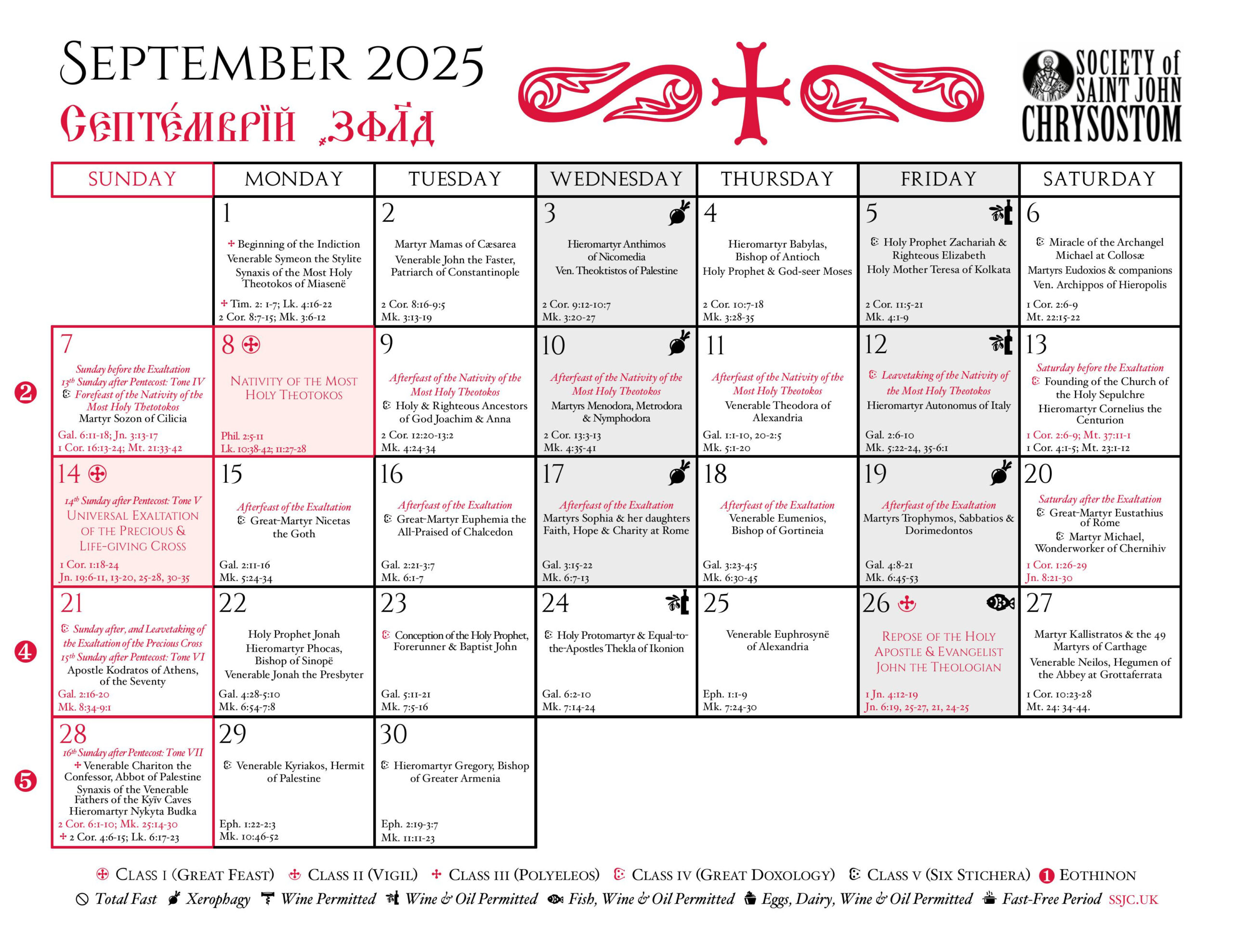 New Liturgical Movement: 2025/26 Liturgical Calendar For The with regard to Liturgical Calendar November 2025