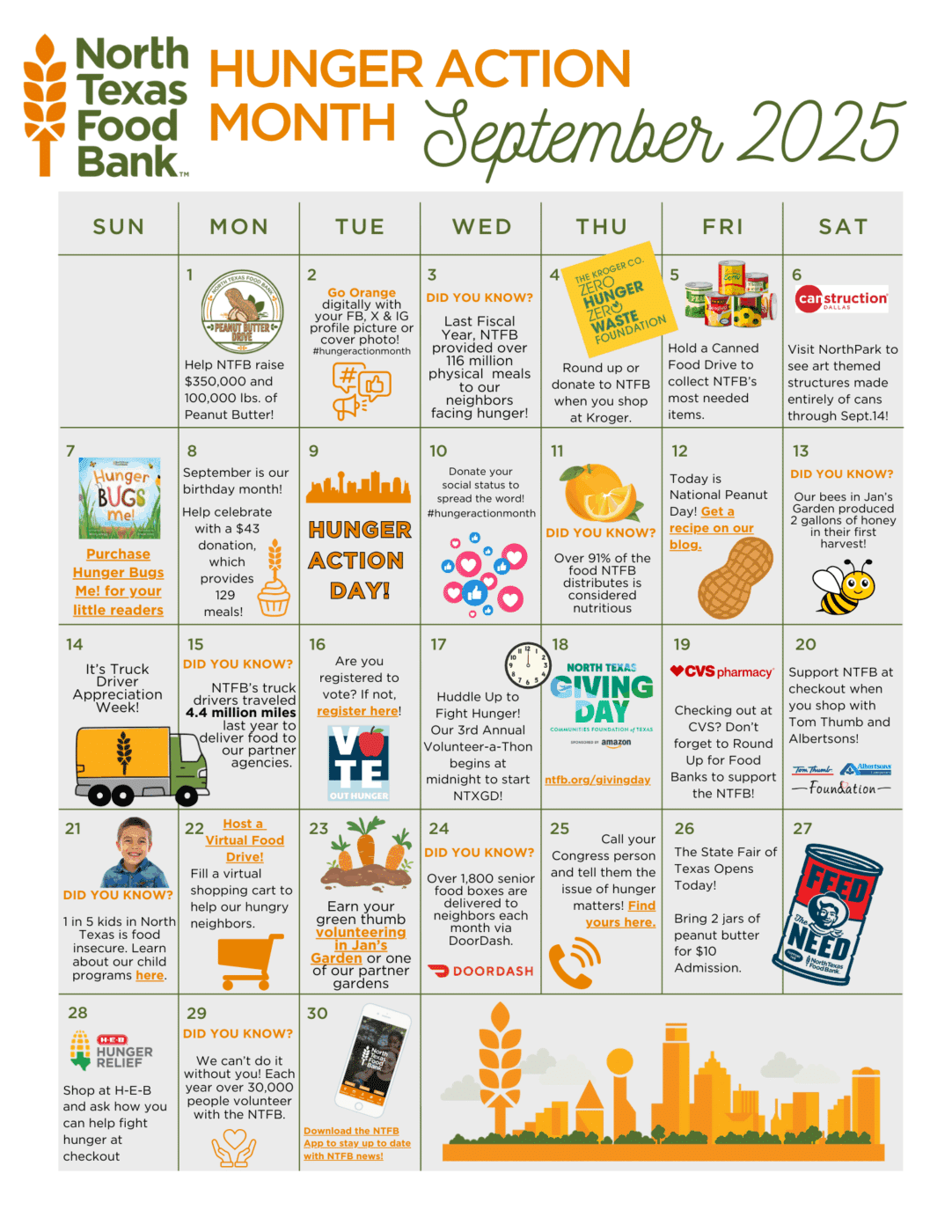 North Texas Food Bank Calls On Community To Take Action During inside Food Bank Calendar November 2025