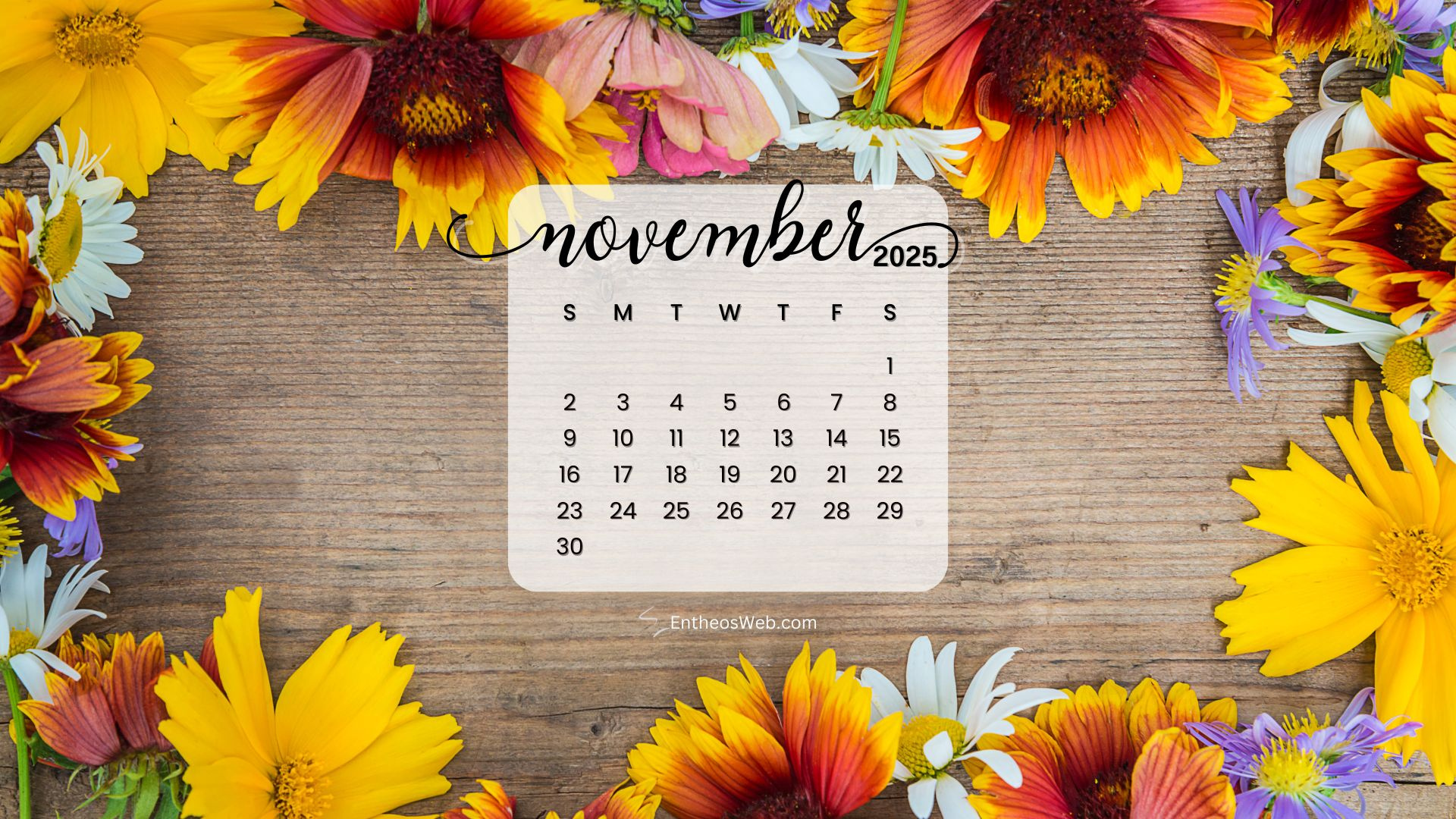 November 2025 Calendar Desktop Wallpaper Backgrounds | Entheosweb throughout November 2025 Background Calendar