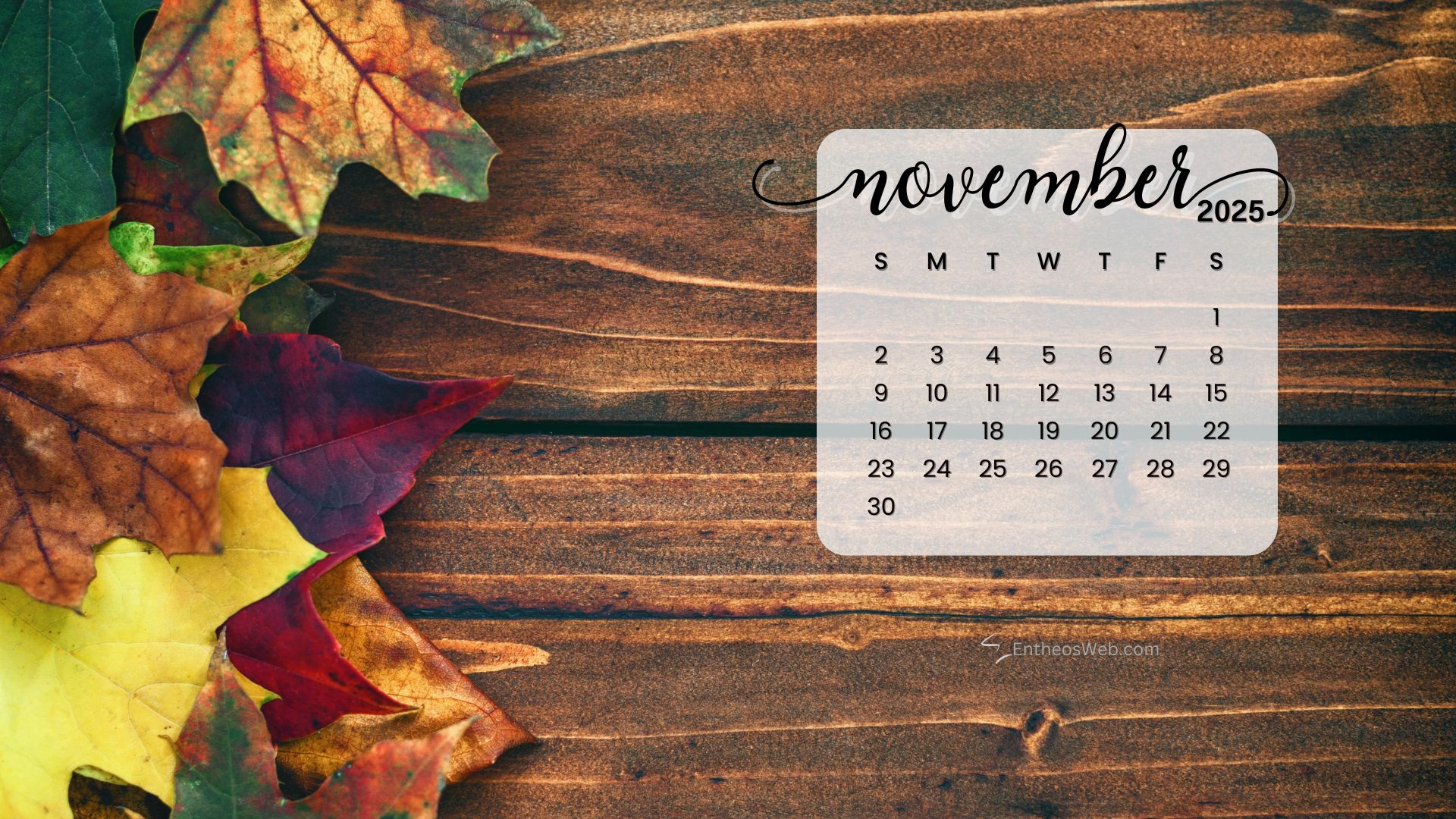 November 2025 Calendar Desktop Wallpaper Backgrounds | Entheosweb with November 2025 Calendar Wallpaper Desktop
