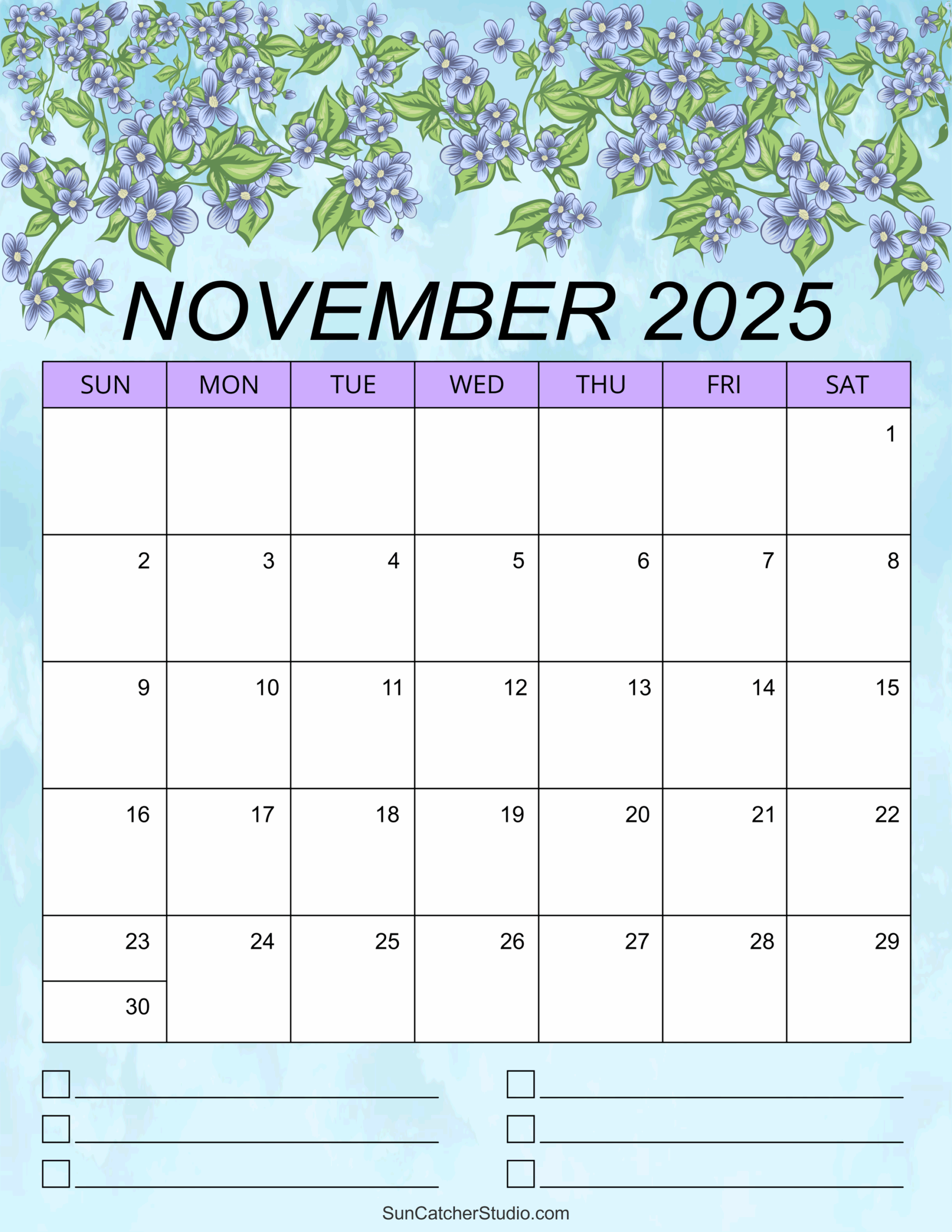 November 2025 Calendar (Free Printable) – Free Printables regarding Large November 2025 Calendar