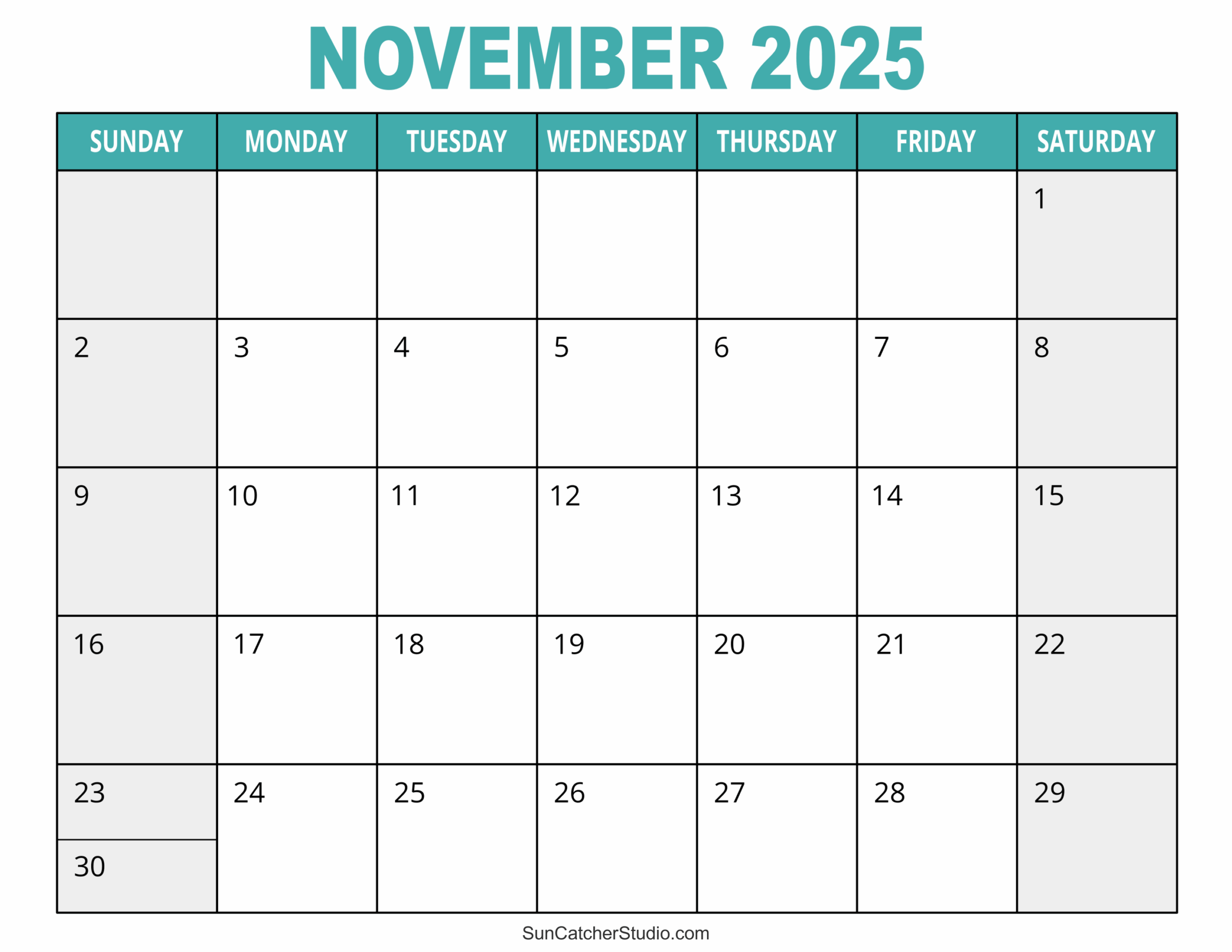November 2025 Calendar (Free Printable) – Free Printables throughout Printable Weekly Calendar November 2025