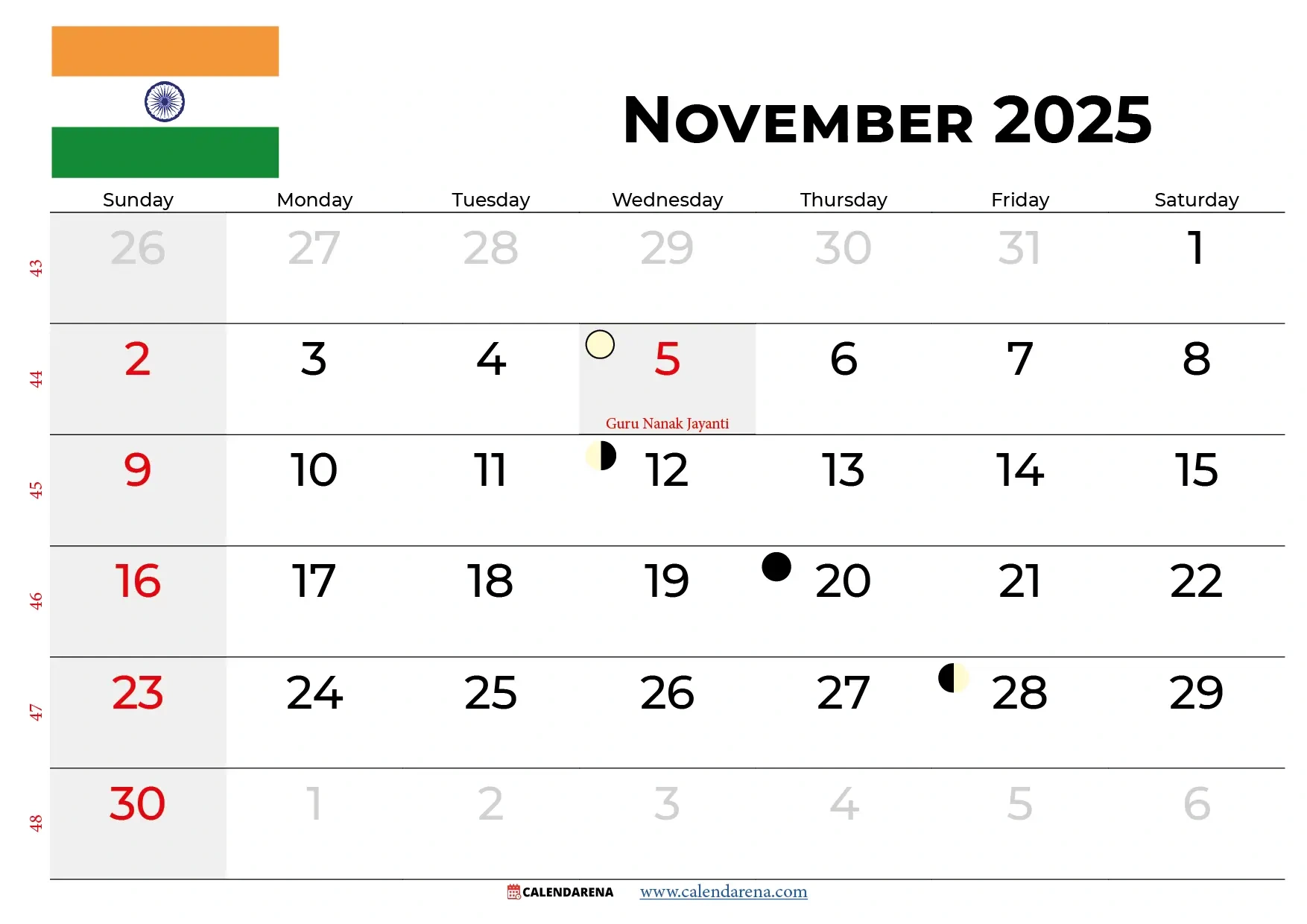 November 2025 Calendar India Download Best Free intended for November 2025 Calendar Festival