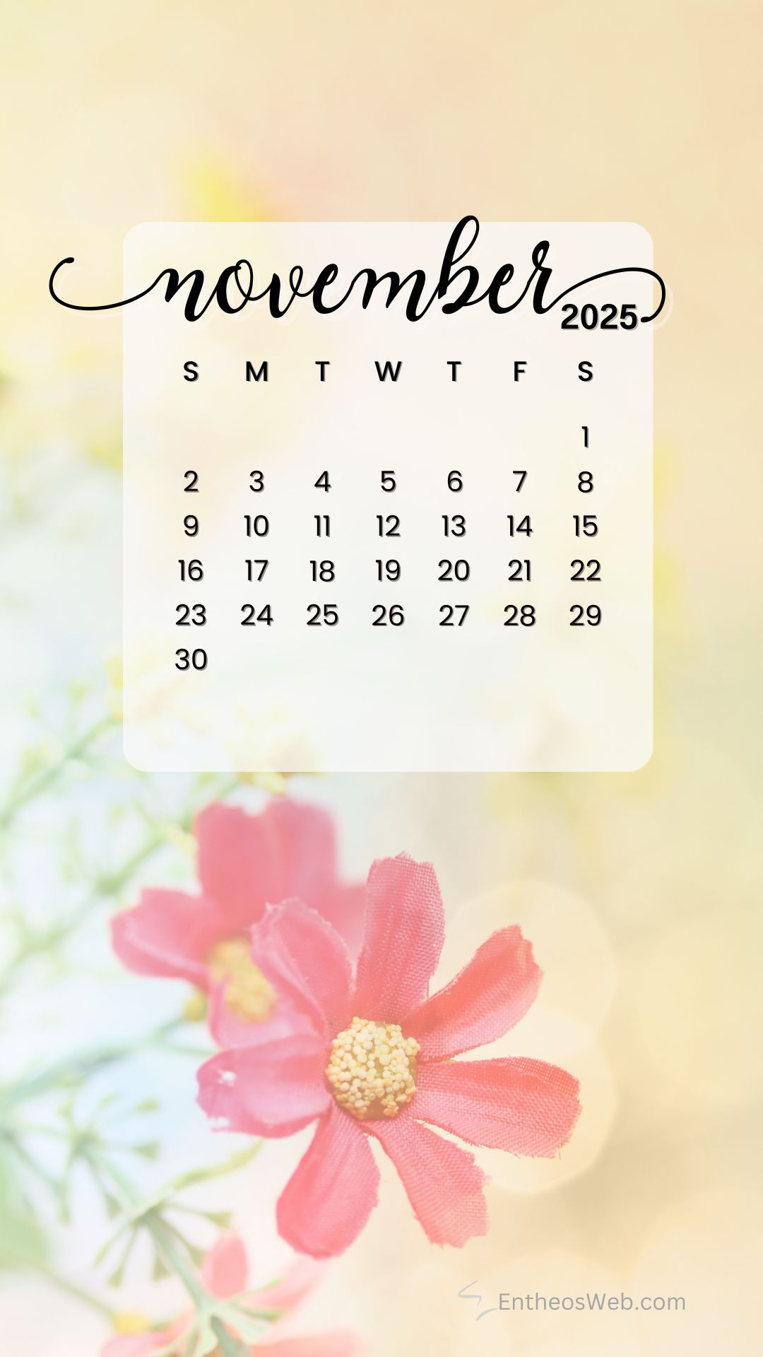 November 2025 Calendar Phone Wallpapers | Entheosweb pertaining to November 2025 Iphone Calendar Wallpaper