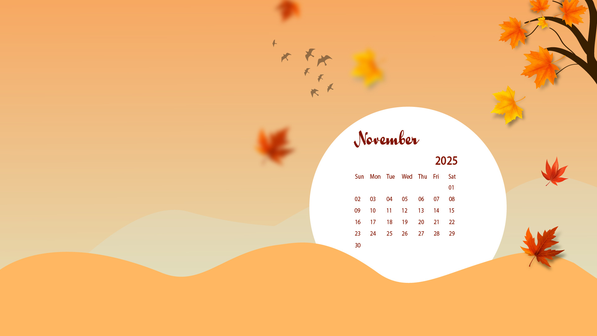 November 2025 Desktop Wallpaper Calendar - Calendarlabs in November 2025 Calendar Wallpaper Desktop