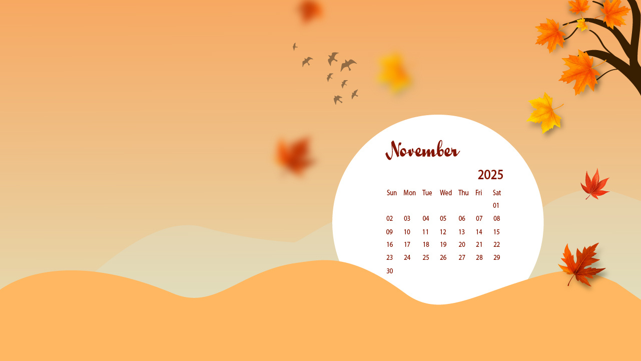 November 2025 Desktop Wallpaper Calendar - Calendarlabs pertaining to November 2025 Calendar Computer Background