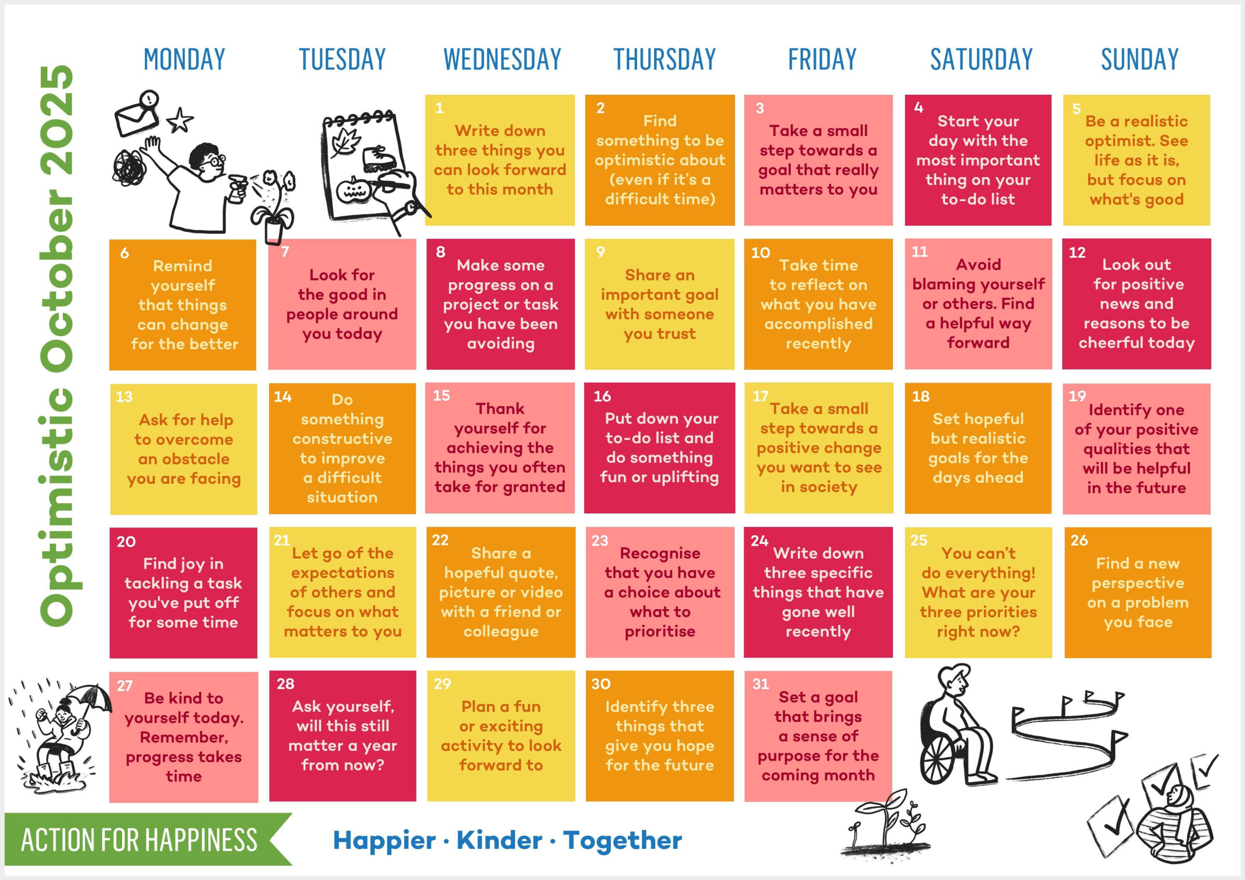 Optimistic October | Action For Happiness with Action For Happiness November 2025 Calendar