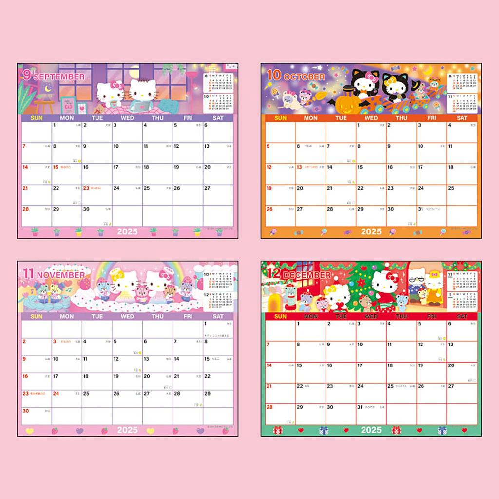 Sanrio Sheet Calendar 2025 Hello Kitty Tabletop 451461 – Buy The throughout Sanrio Calendar 2025 November