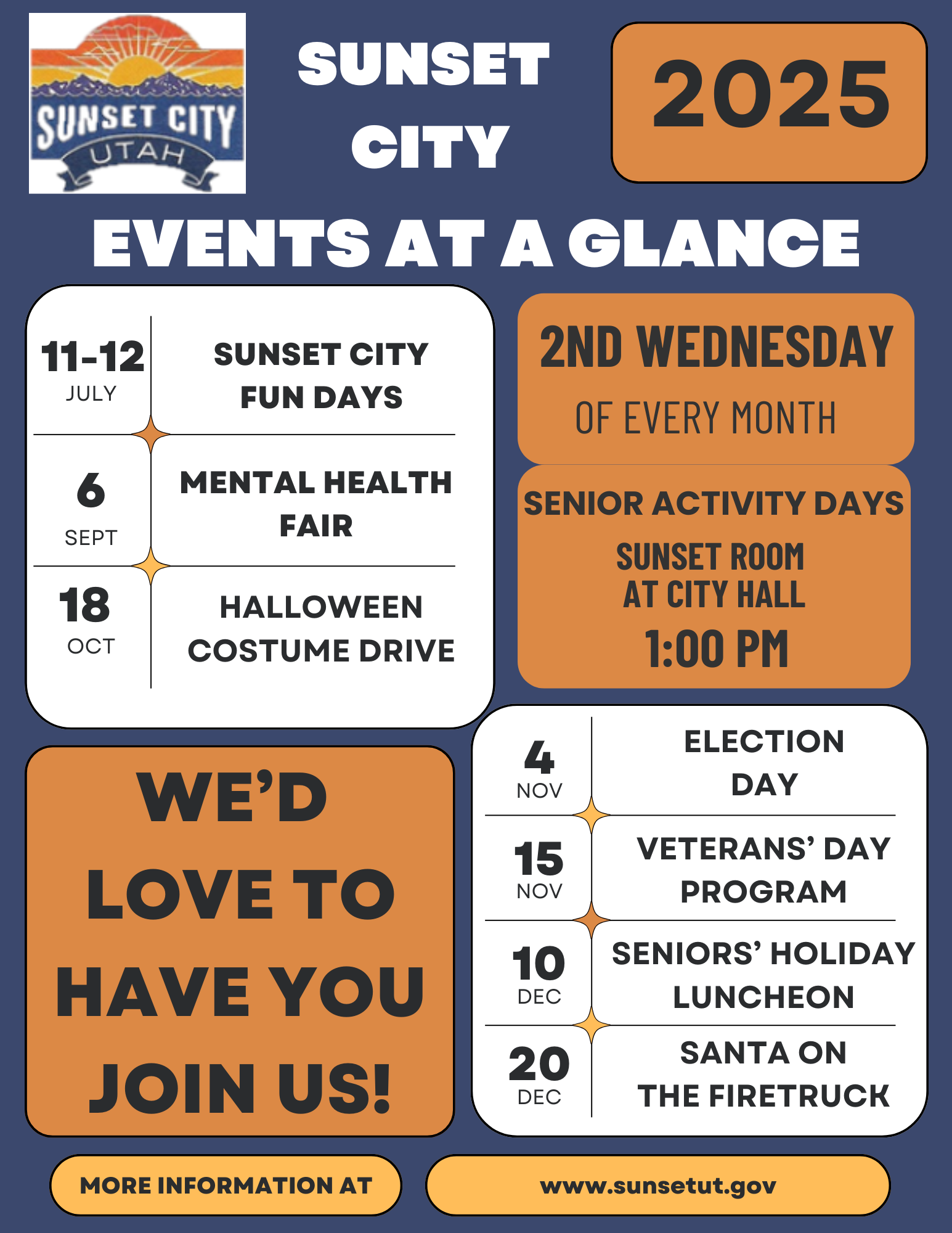 Sunset City – Proud To Be Sunset intended for Utah Events Calendar 2025 November