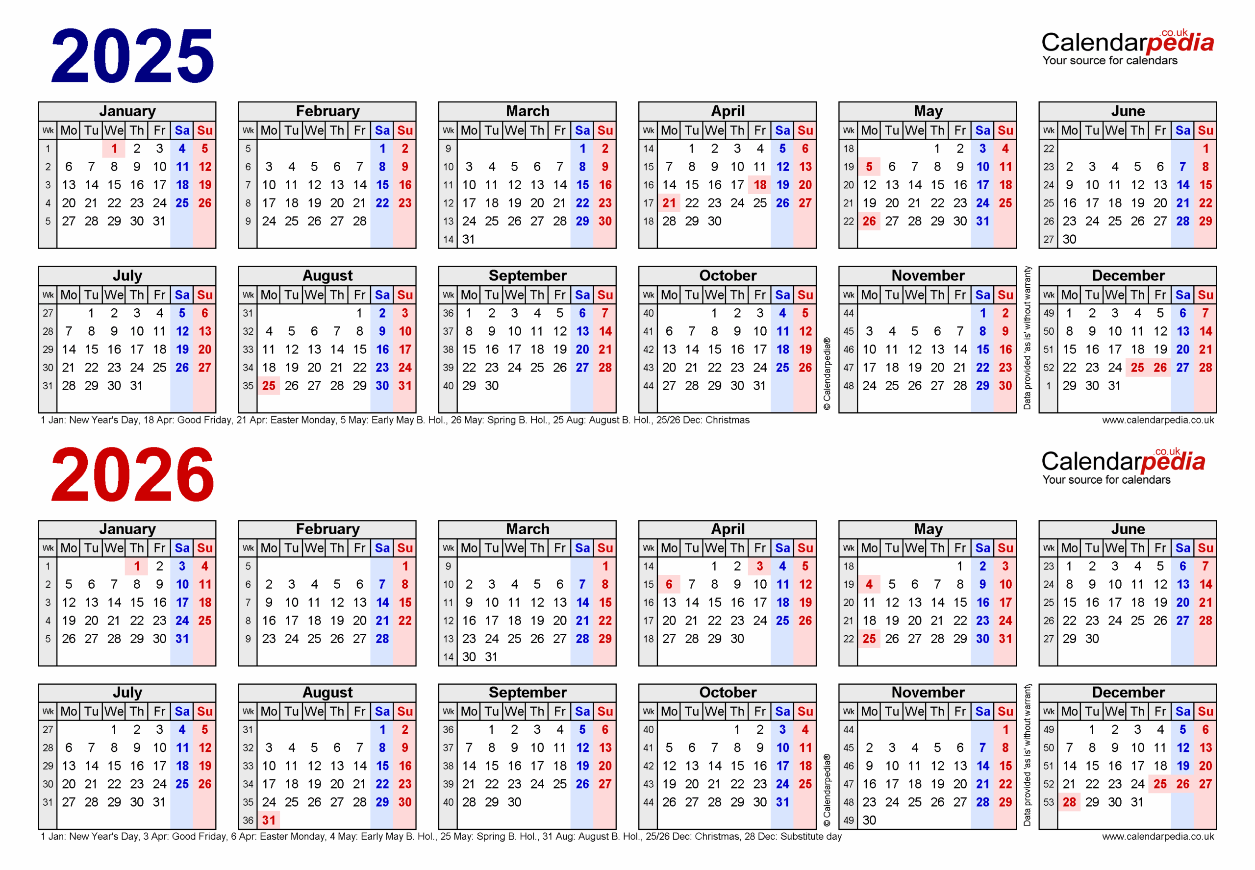 Two Year Calendars For 2025 And 2026 (Uk) For Pdf regarding November 2025 to April 2026 Calendar