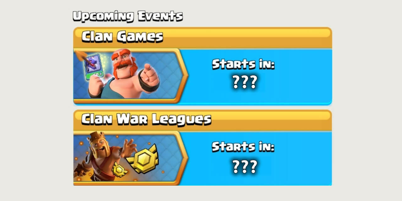 When Are The Next In-Game Events? - Clash Ninja with Clash Of Clans November 2025 Calendar