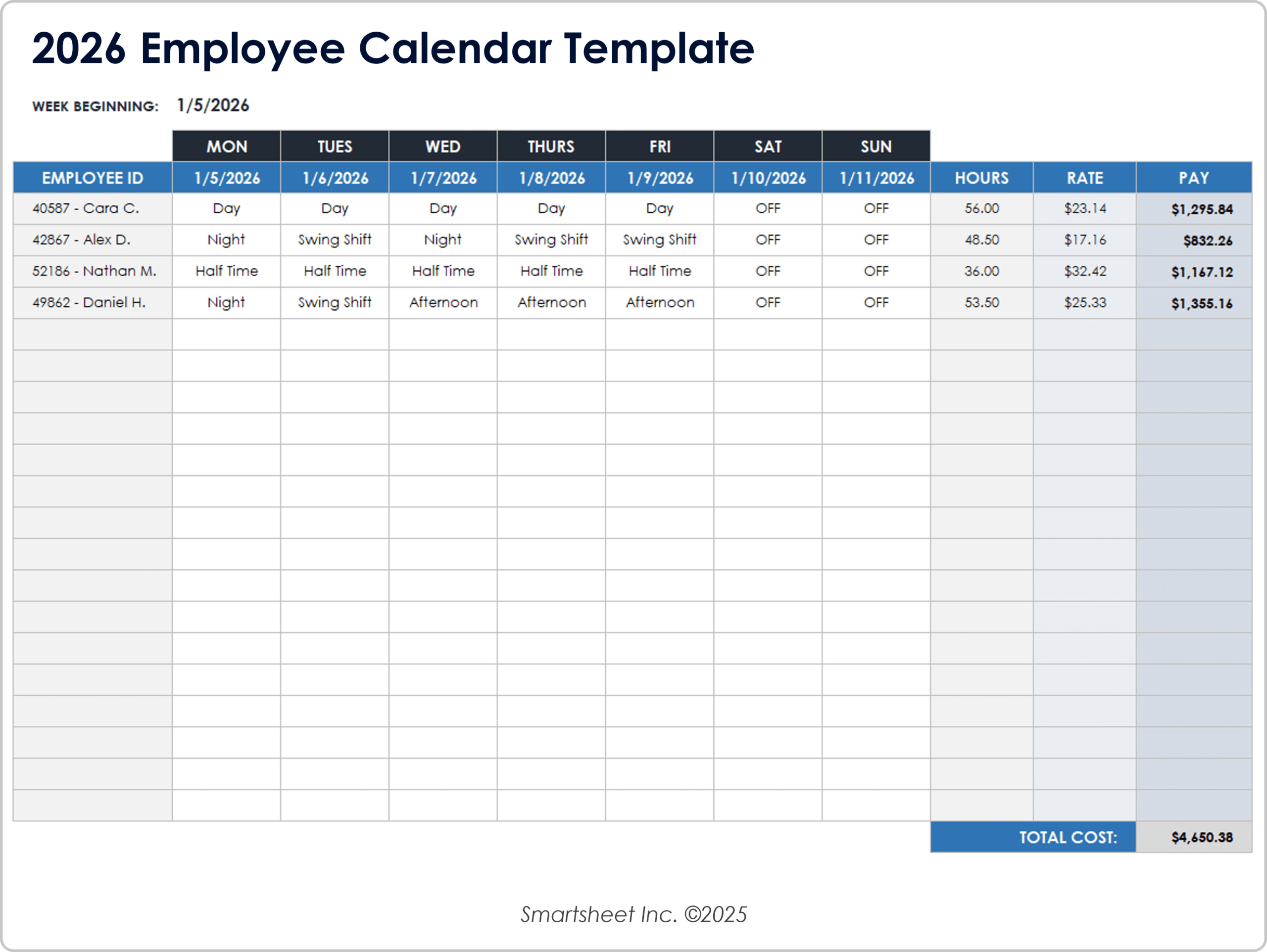 19 Free Google Calendar Templates For 2026 intended for Employee Attendance Calendar 2026 Template Free