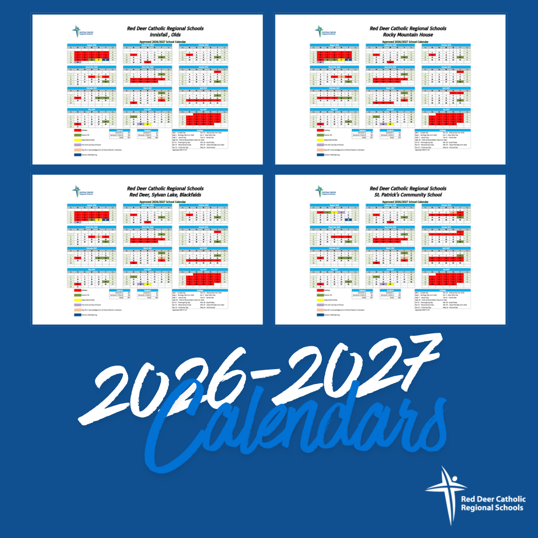 2026-2027 School Year Calendars Now Available! | Red Deer Catholic within Catholic School Calendar 2026 - 2027