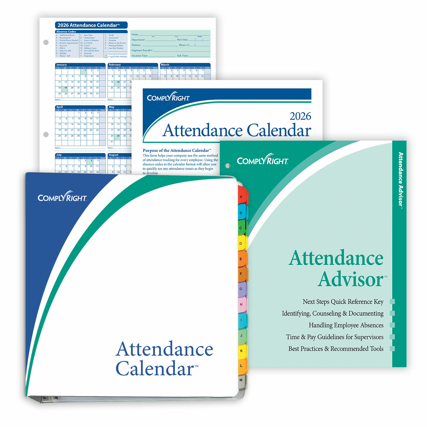 2026 Attendance Calendar Kit | Calendar Set | Hrdirect pertaining to 2026 Attendance Calendar Cards