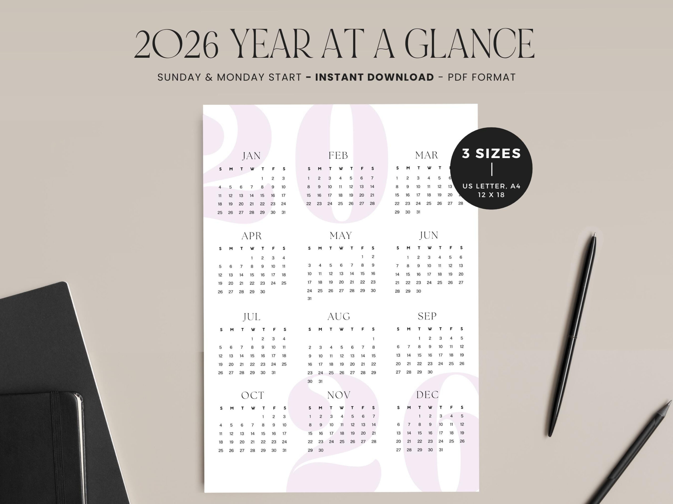 2026 Calendar Portrait, 2026 Monthly Calendar, 12-Month Calendar pertaining to Calendar Labs 2026 Monthly Printable Calendar
