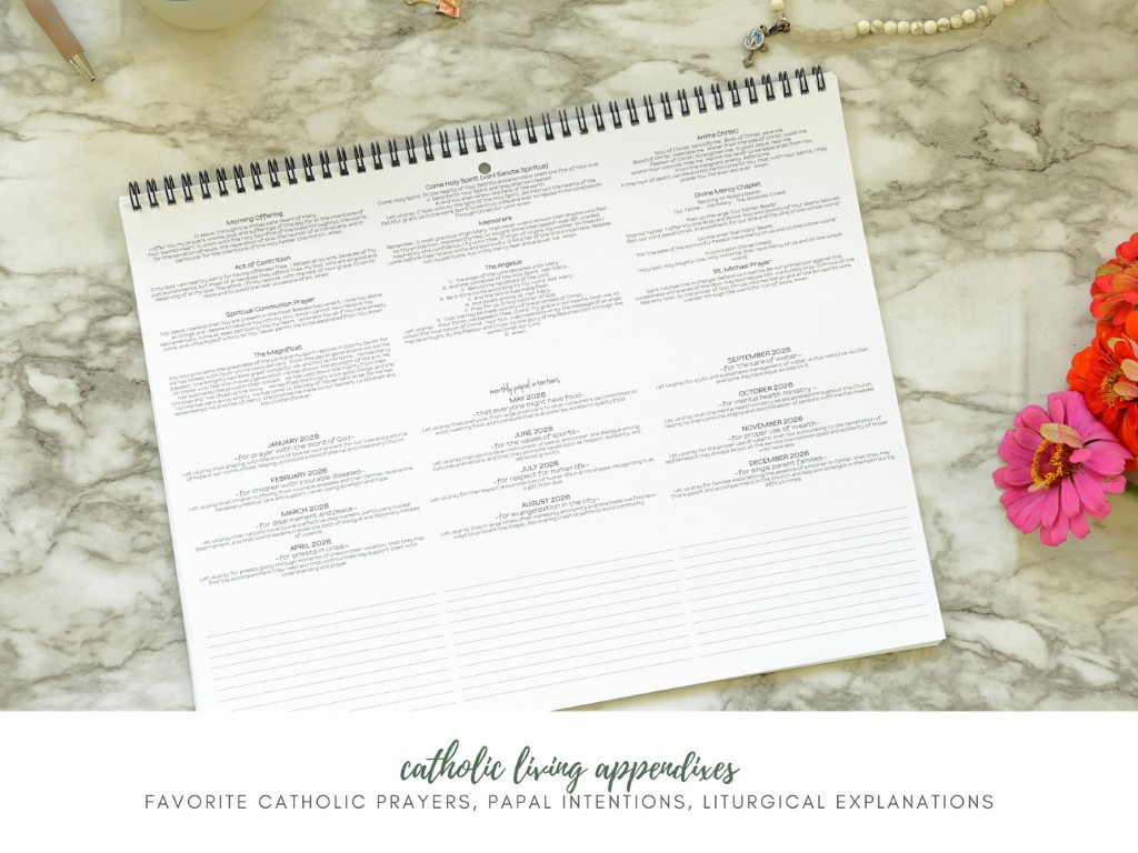 2026 Catholic Calendar (11 X 14&amp;quot;) regarding April 2026 Calendar with Catholic Holidays