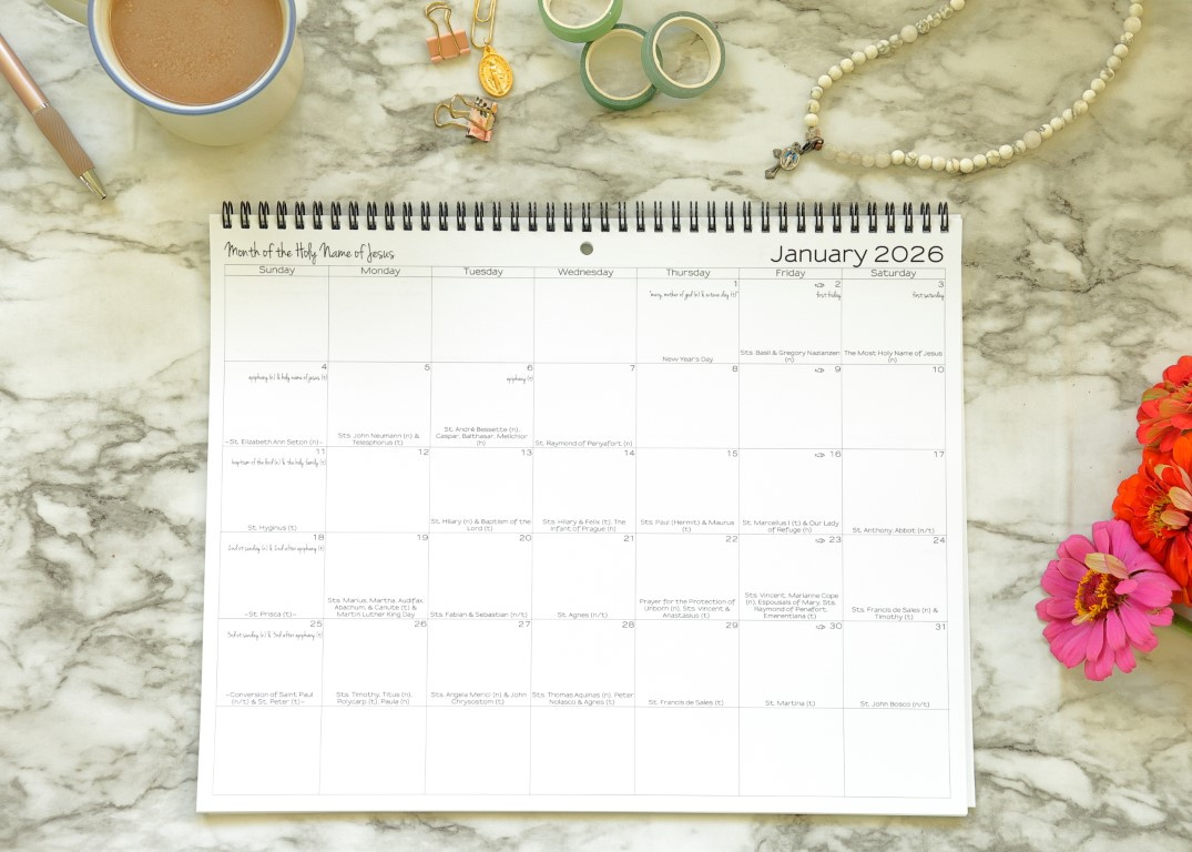 2026 Catholic Calendar (11 X 14&amp;quot;) regarding Catholic Calendar January 2026