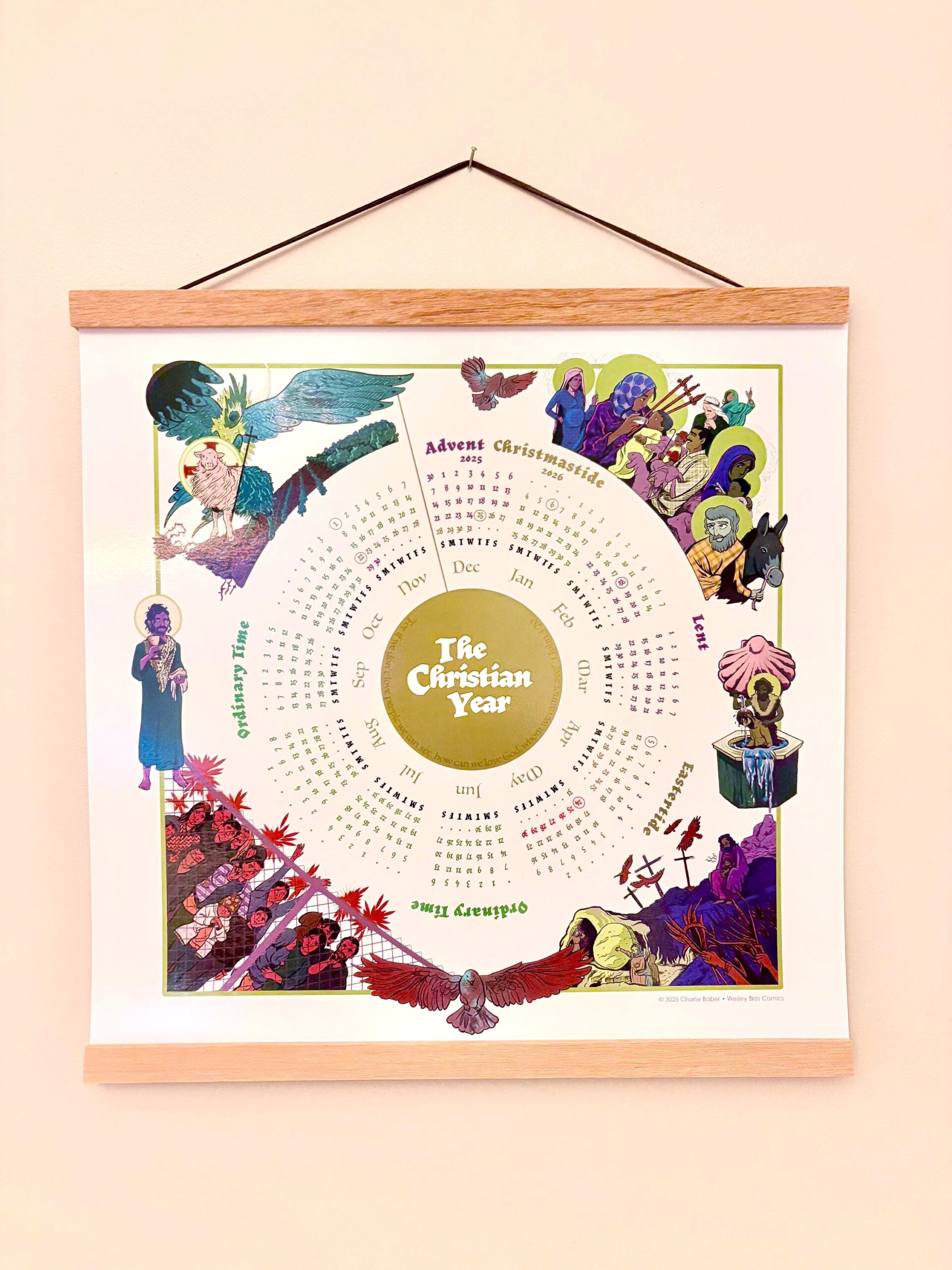 2026 Liturgical Calendar - Wesley Bros Comics - Etsy pertaining to United Methodist Liturgical Calendar 2026