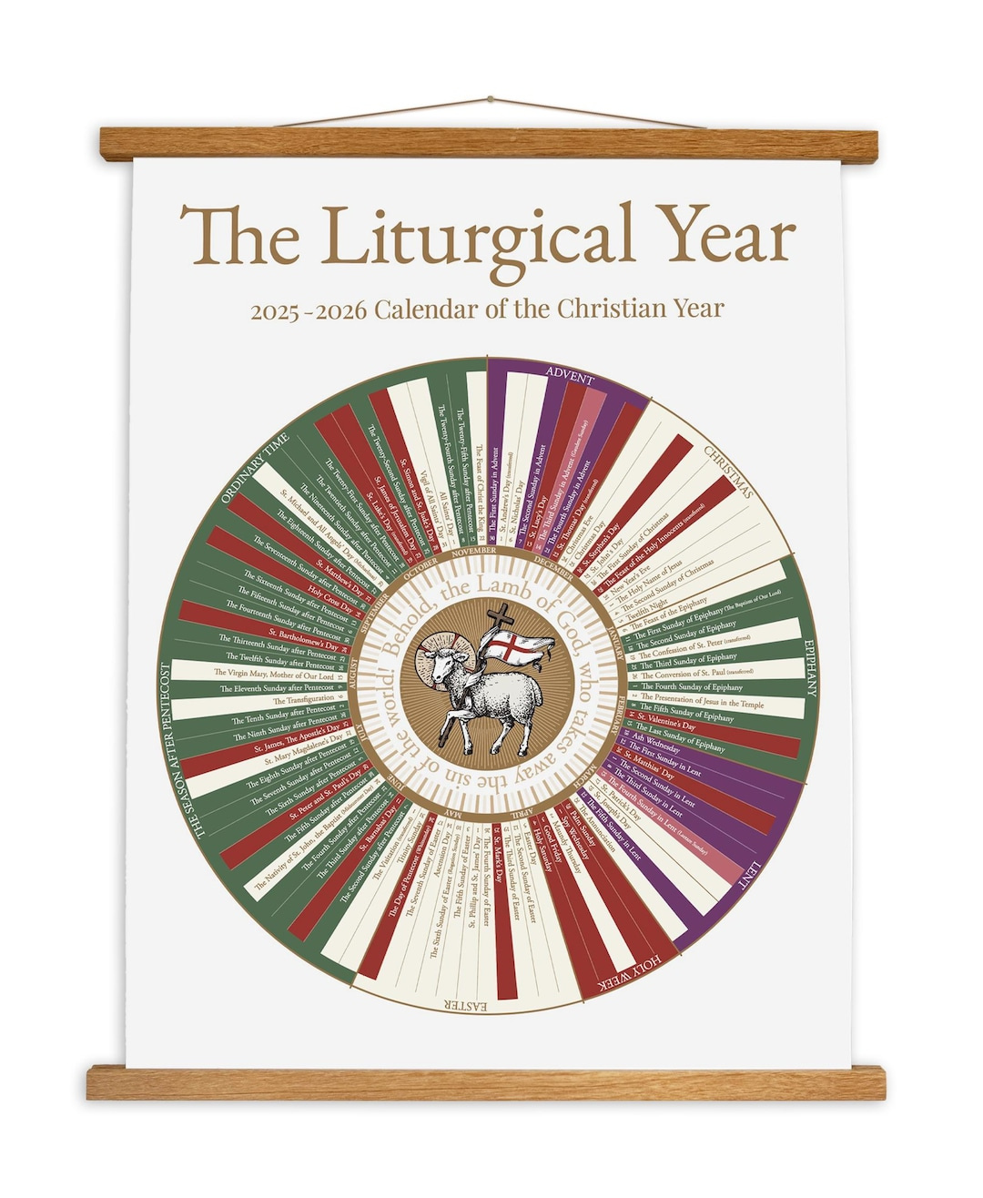 2026 Liturgical Year Wall Calendar | Christian Church Seasons throughout Liturgical Calendar For Ireland 2026