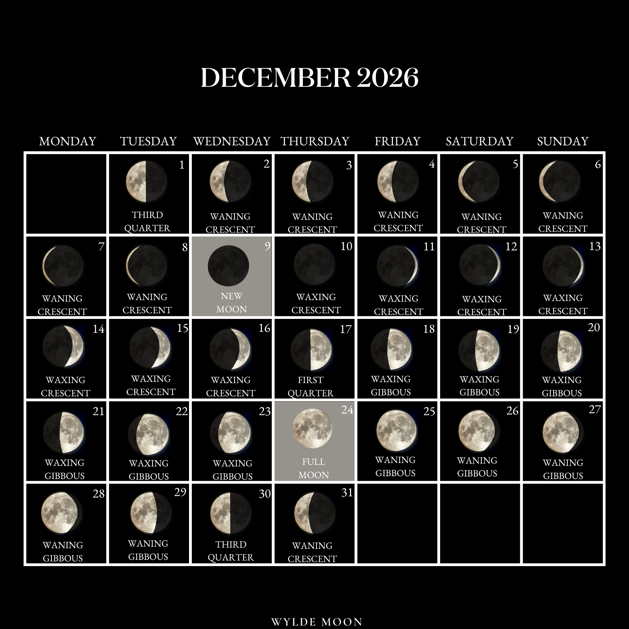 2026 Moon Calendar - Every Phase And Stage Of The Moon intended for New Moon and Full Moon Calendar 2026