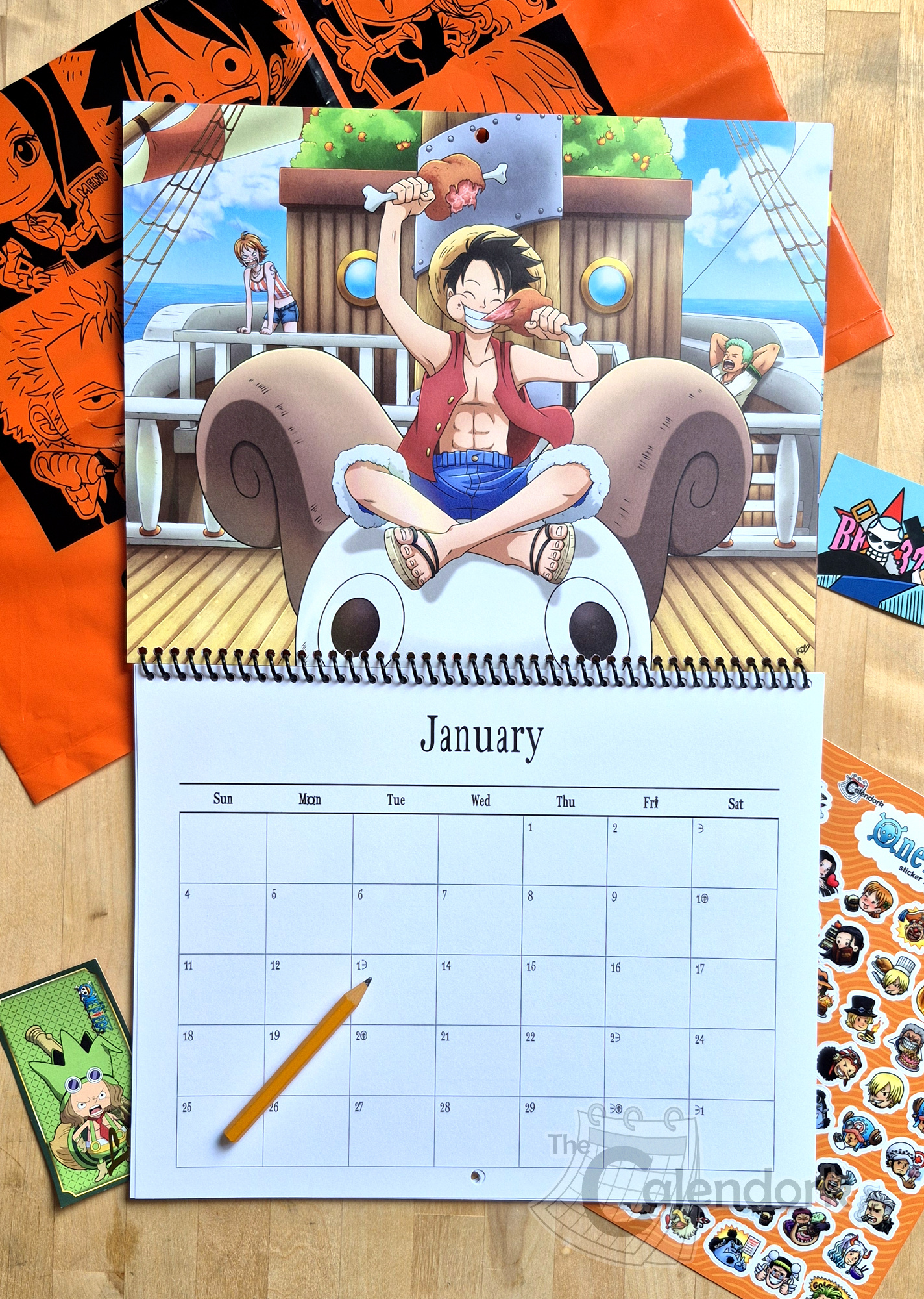 2026 One Piece Wall Calendar – The Calendork with Anime Calendar 2026 Printable