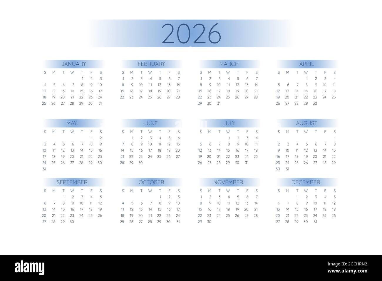 2026 Pocket Calendar Template In Strict Minimalistic Style With with Pocket Calendar 2026 Printable