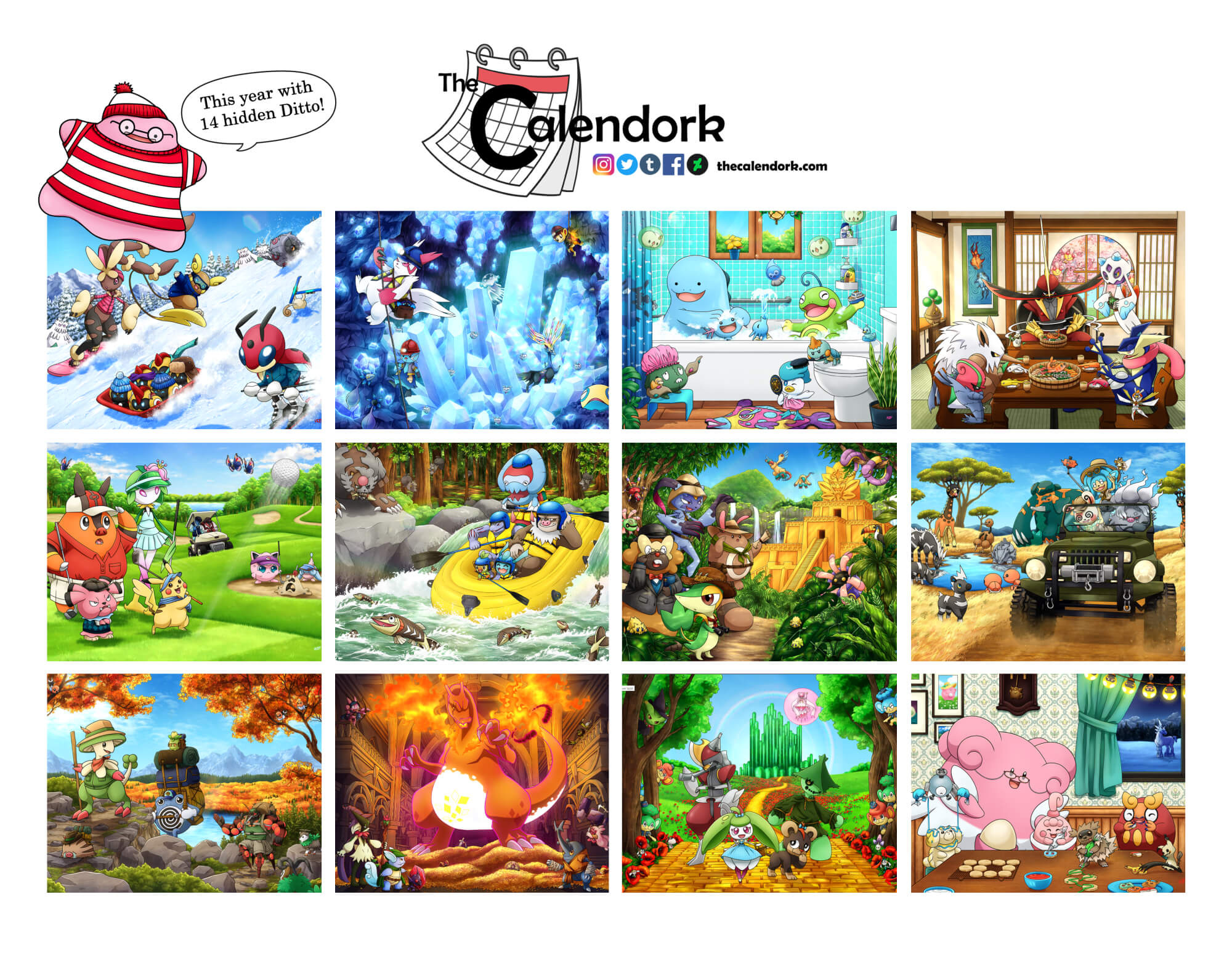 2026 Pokemon Wall Calendar – The Calendork throughout 2026 Pokemon Calendar