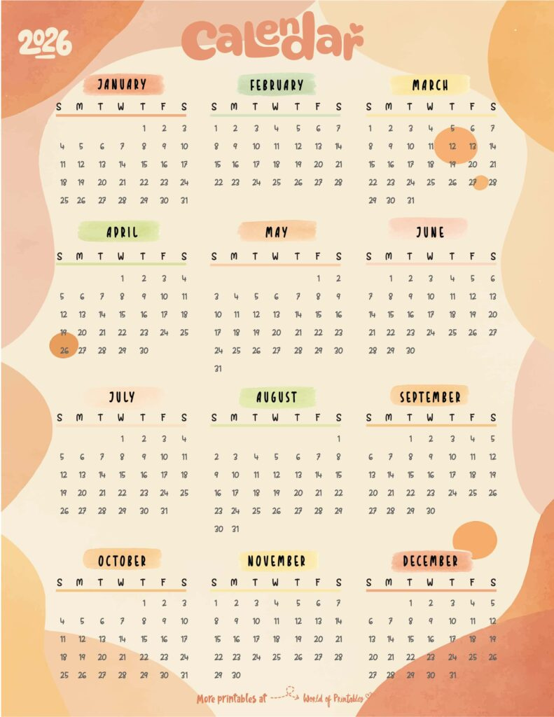 2026 Year Calendars - 160 Free Styles To Download - World Of with regard to 2026 Calendar Printable Aesthetic