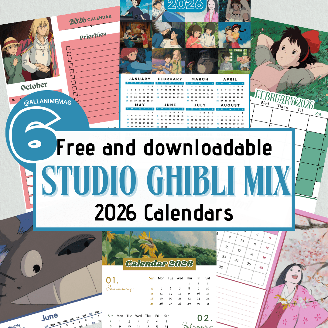 6 Free 2026 Anime Calendars: Studio Ghibli Compilation - All About with regard to Anime Calendar 2026 Release Dates
