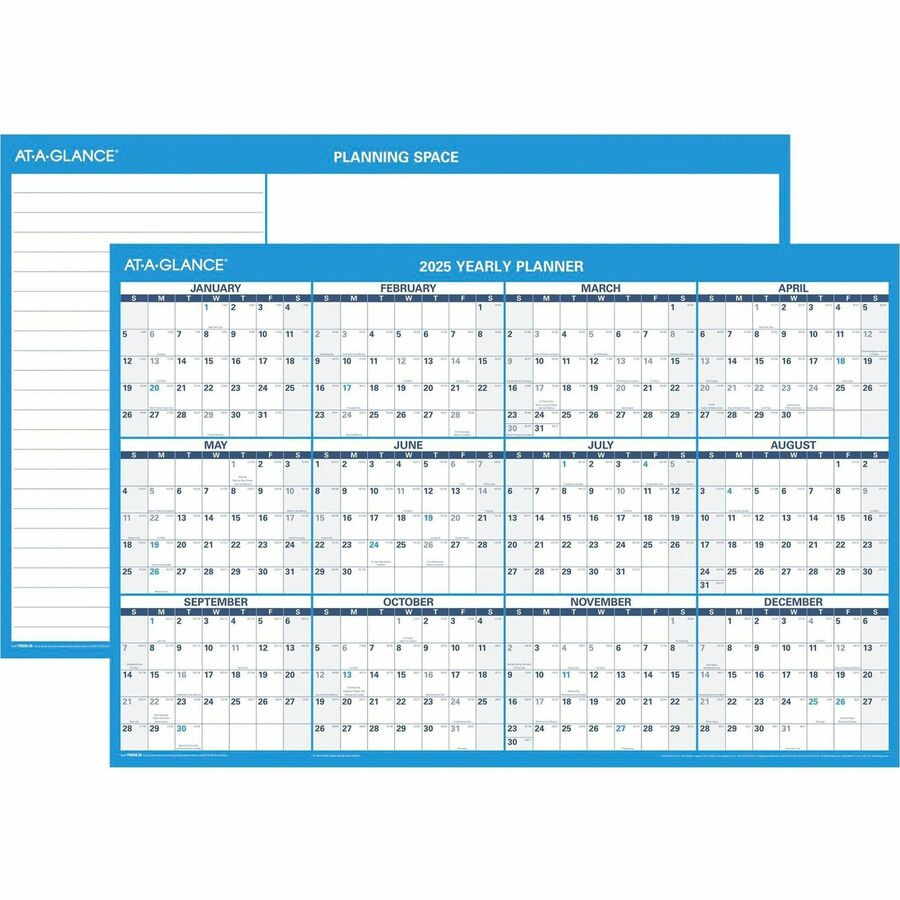 At A Glance Horizontal Reversible Erasable (Aagpm20028) - Office regarding Ppe Employee Attendance Calendar 2026