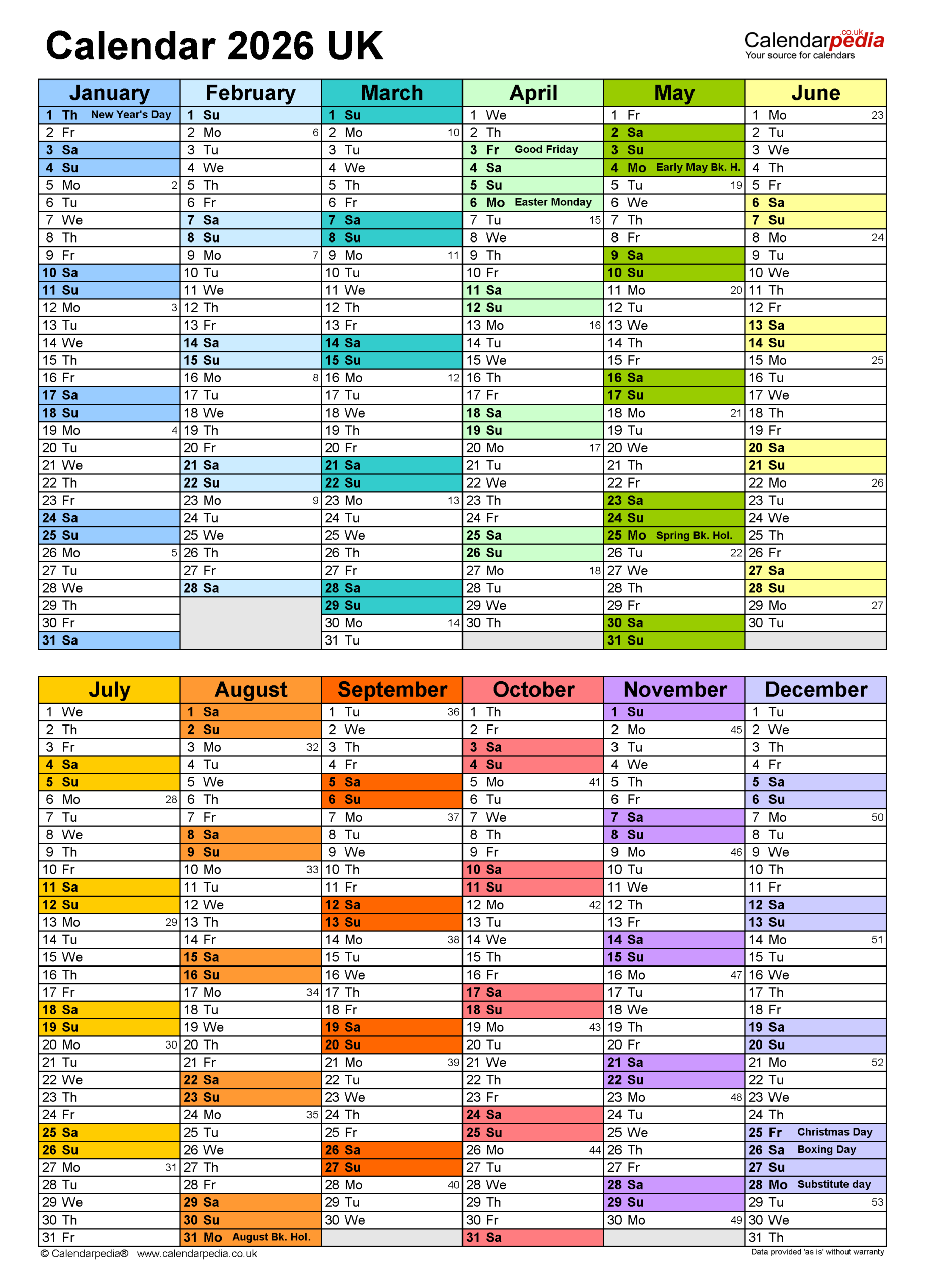 Calendar 2026 (Uk) - Free Printable Microsoft Excel Templates regarding Attendance Calendar Template 2026
