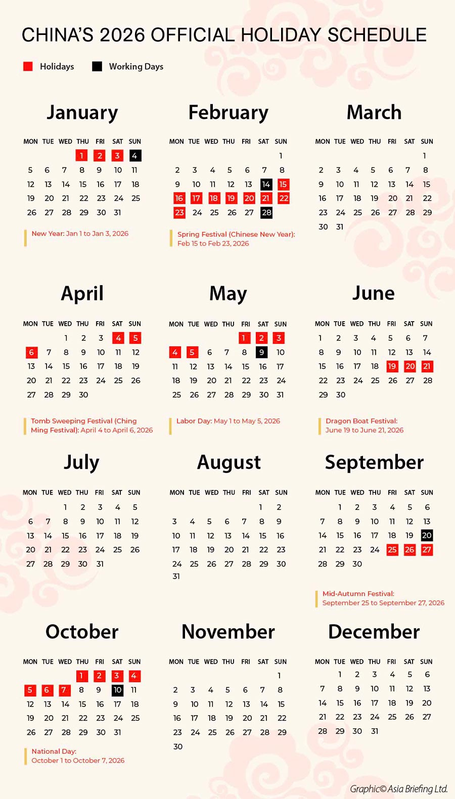 China 2026 Public Holiday Schedule inside Chinese Holiday Calendar 2026