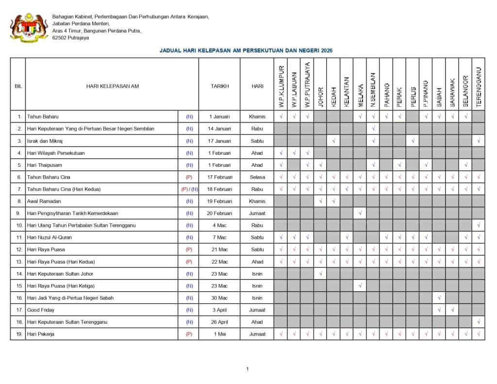 Chinese New Year 2026 : Malaysia School Holiday &amp;amp; Public Holiday in Chinese New Year 2026 Malaysia Calendar