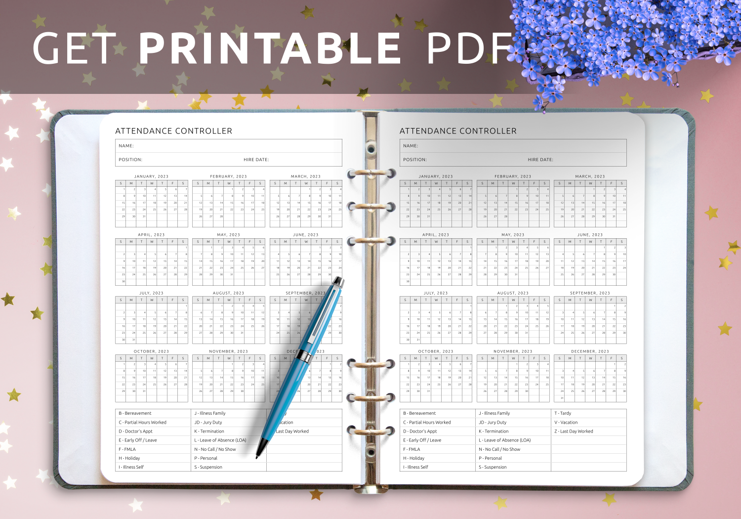Download Printable Attendance Controller Template Pdf regarding Attendance Controller 2026 Printable