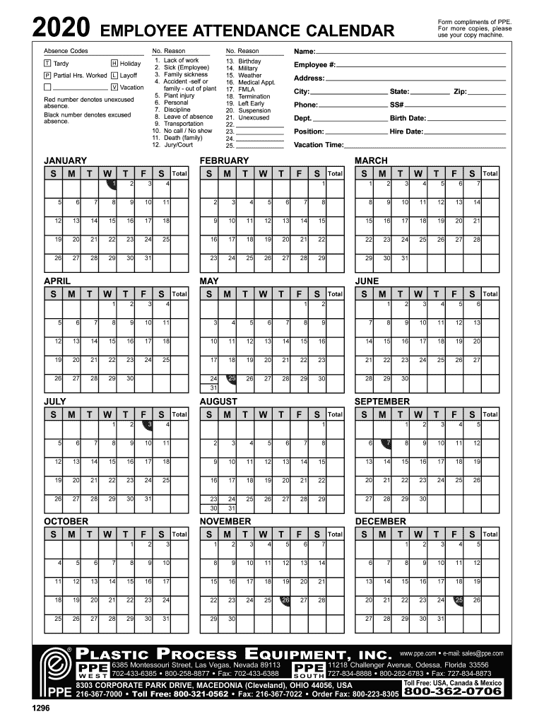 Employee Attendance Calendar: Fill Out &amp;amp; Sign Online | Dochub inside Free Printable Employee Attendance Calendar