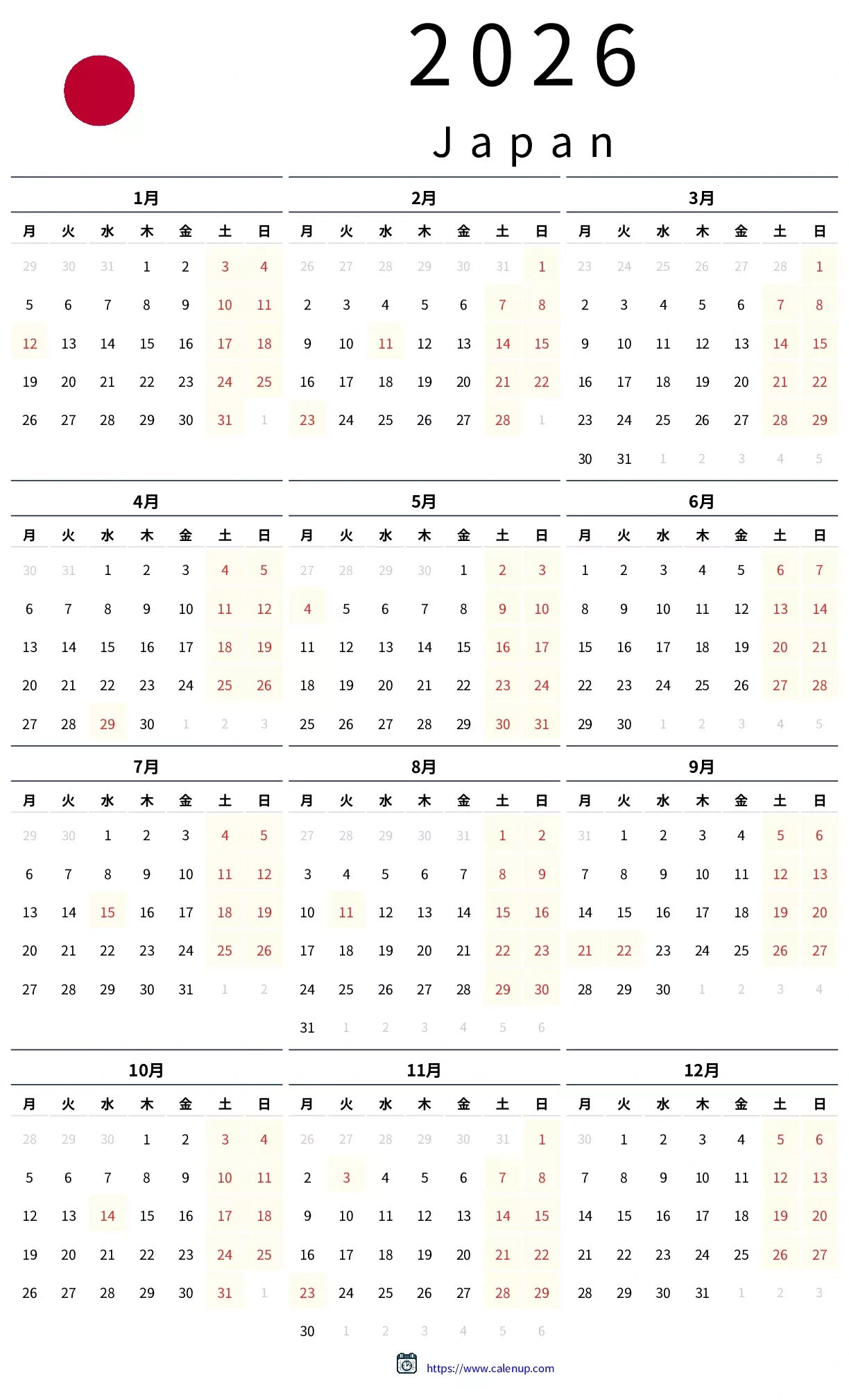 Feiertagskalender Japan 2026: Planen Sie Ihre Reise Und Genießen inside Japanese Holiday Calendar 2026