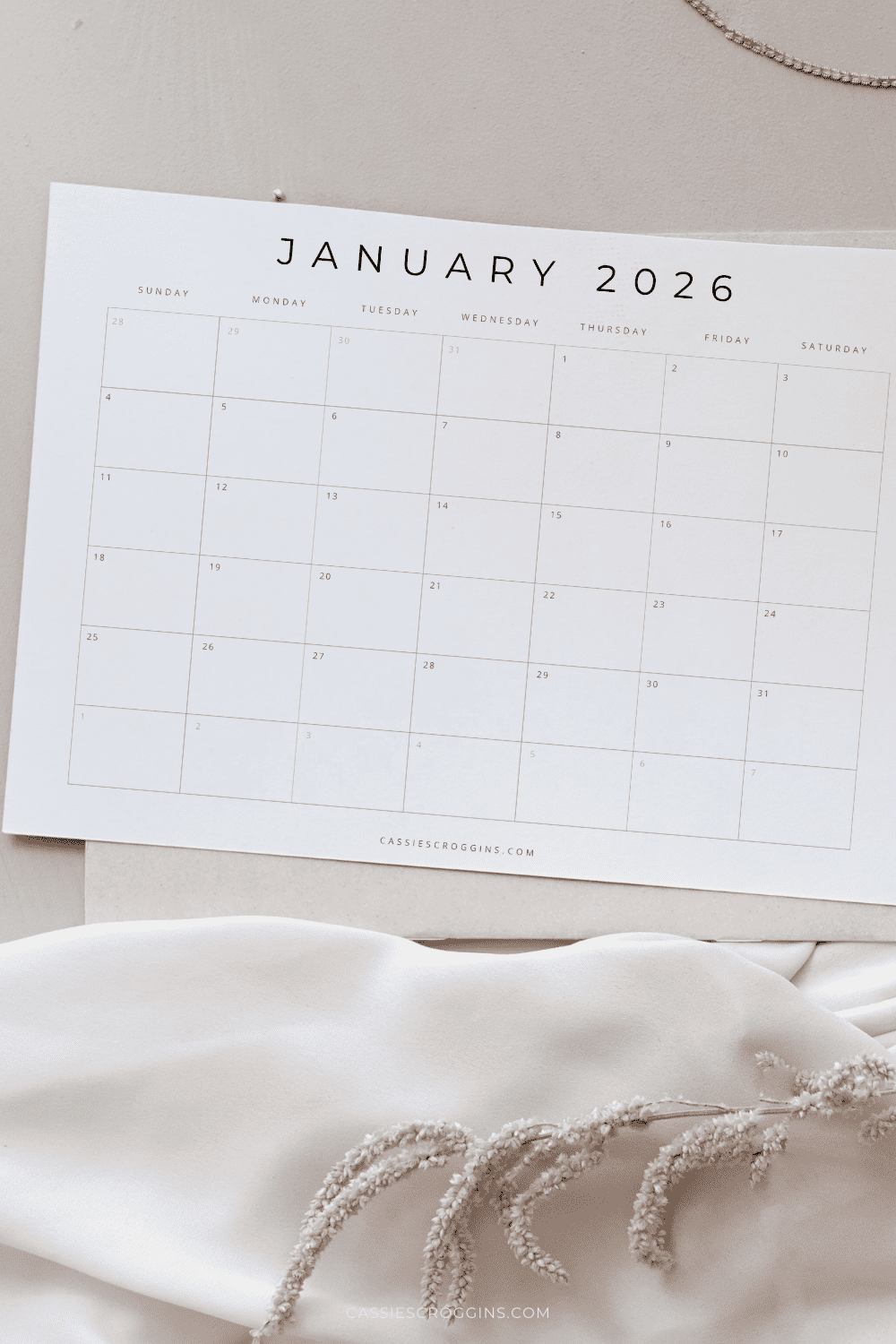 Free Printable 2026 Blank Calendar Templates (All 12 Months) inside Blank Calendar 2026 Printable Monthly