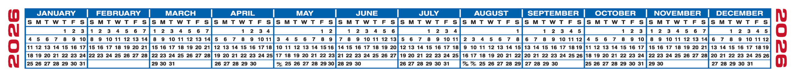 Free Printable 2026 Calendars &amp;amp; 2026 Calendar Strips regarding 2026 Printable Keyboard Calendar