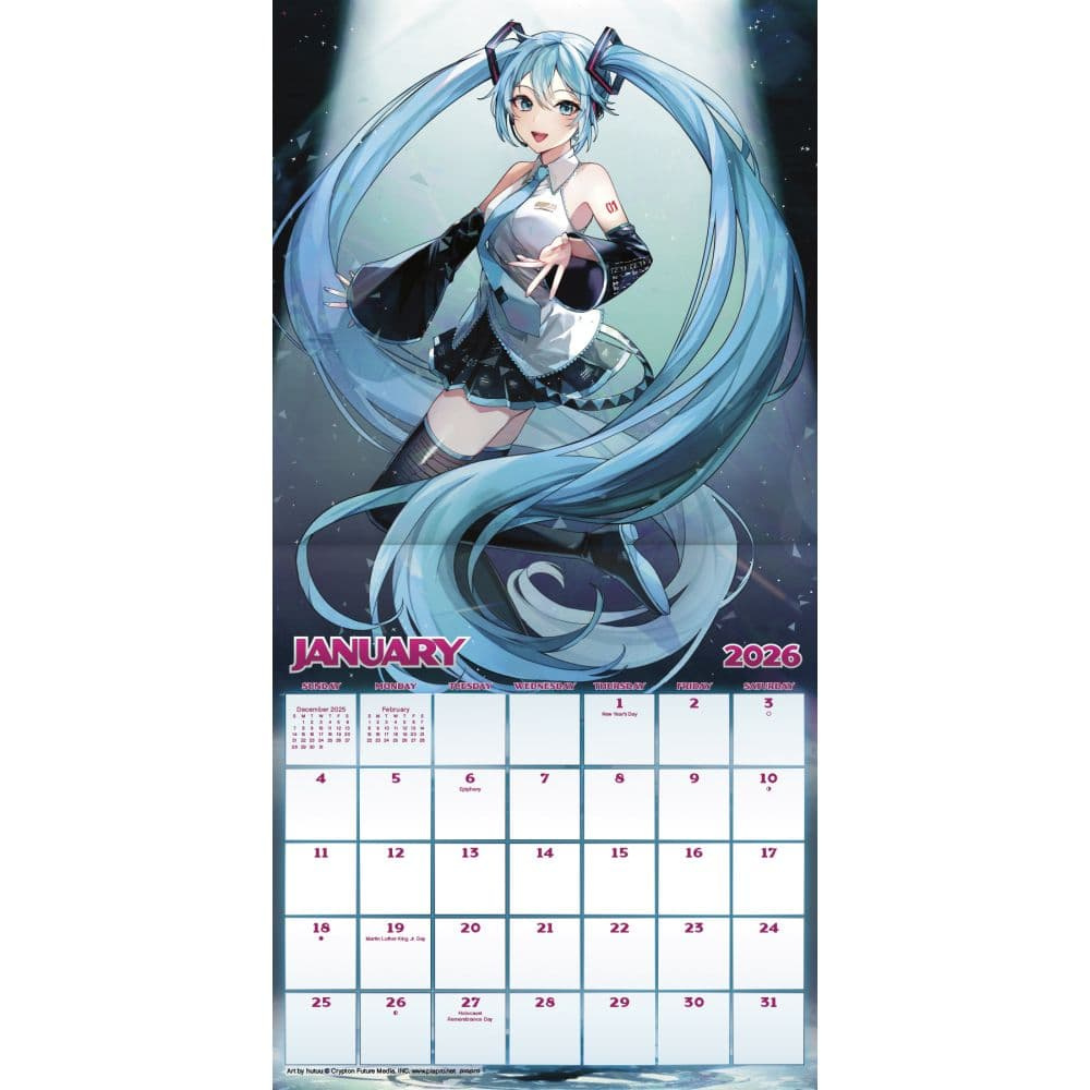 Hatsune Miku 2026 Wall Calendar - Calendars for Anime Calendar 2026 Releases