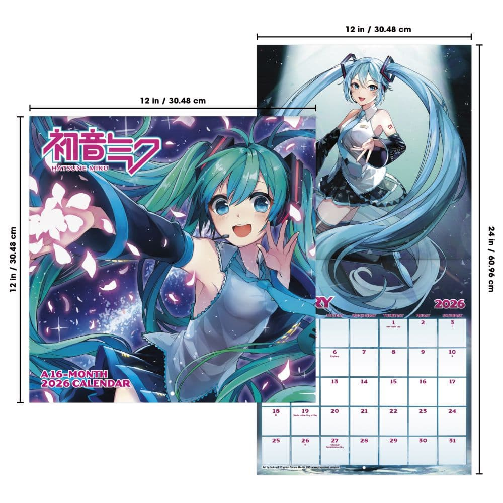 Hatsune Miku 2026 Wall Calendar - Calendars in Anime Calendar 2026 Releases