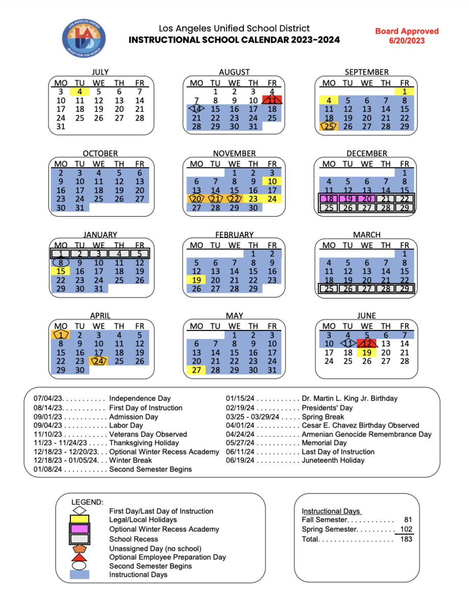 Lausd 2025 26 Calendar - Productivity Calendar Template inside Lausd 2025 To 2026 Calendar Printable